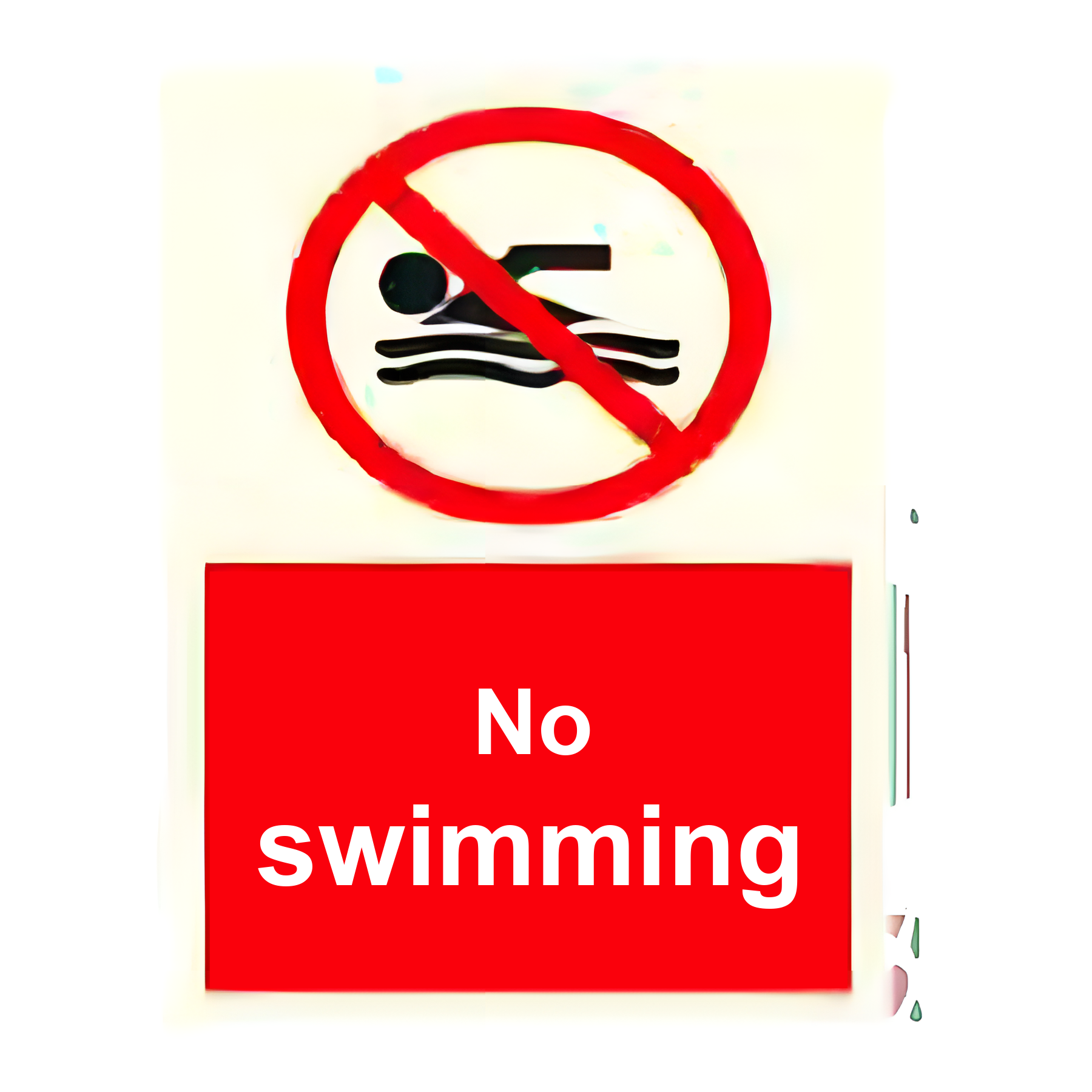 AS02 — No swimming | Aqua Safety Sign | Seasonlite