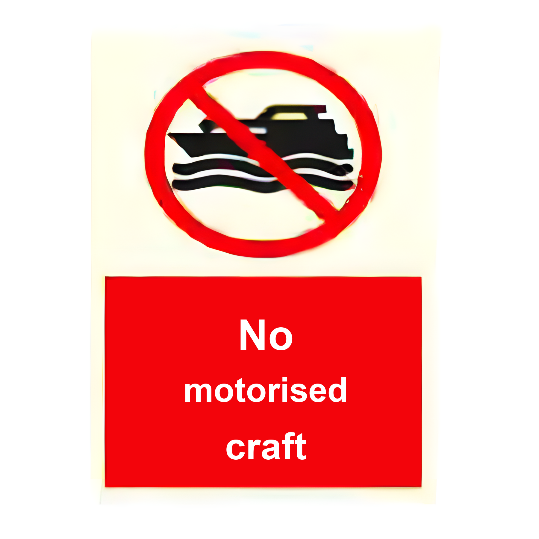 AS10 — No motorised craft | Aqua Safety Sign | Seasonlite