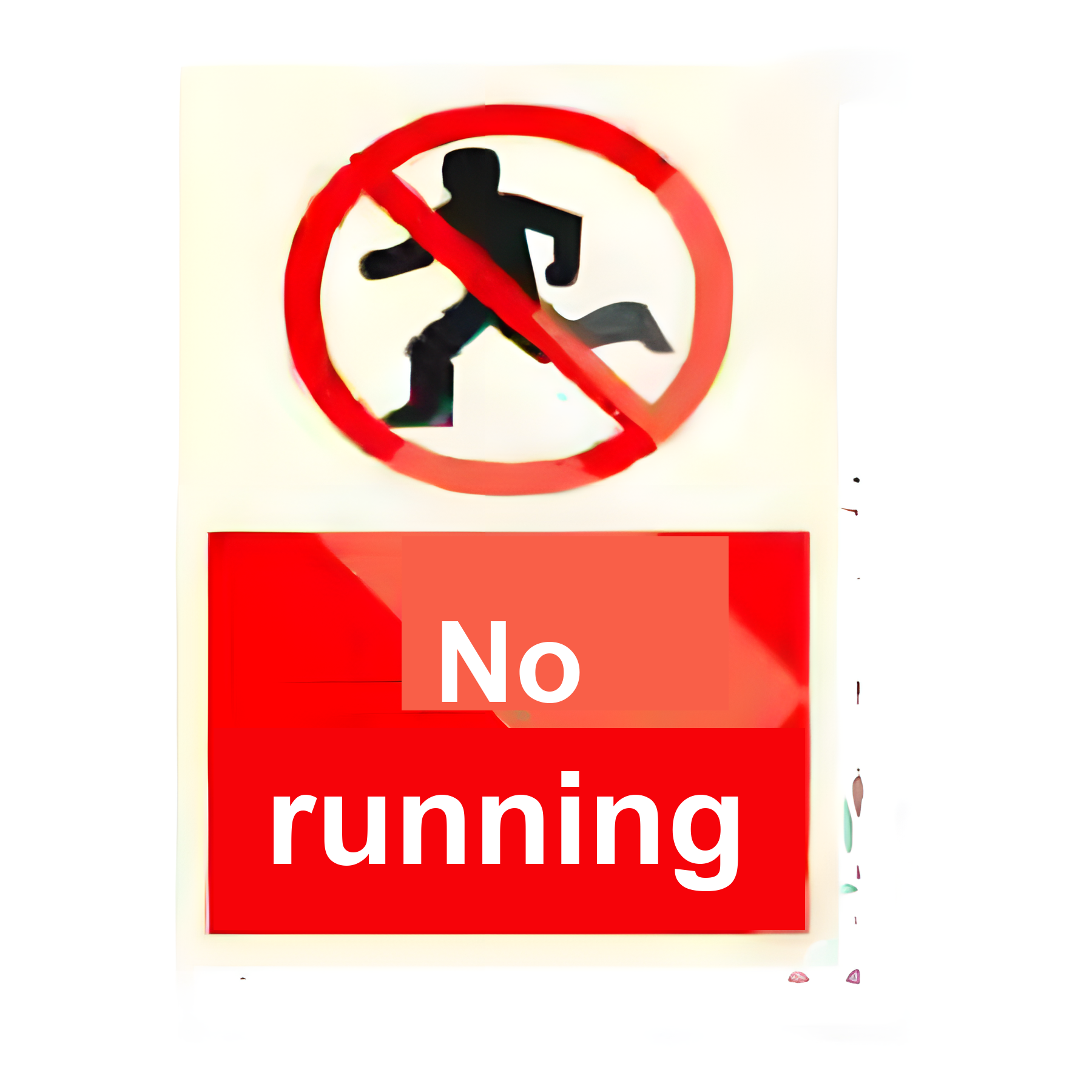 AS14 — No running | Aqua Safety Sign | Seasonlite