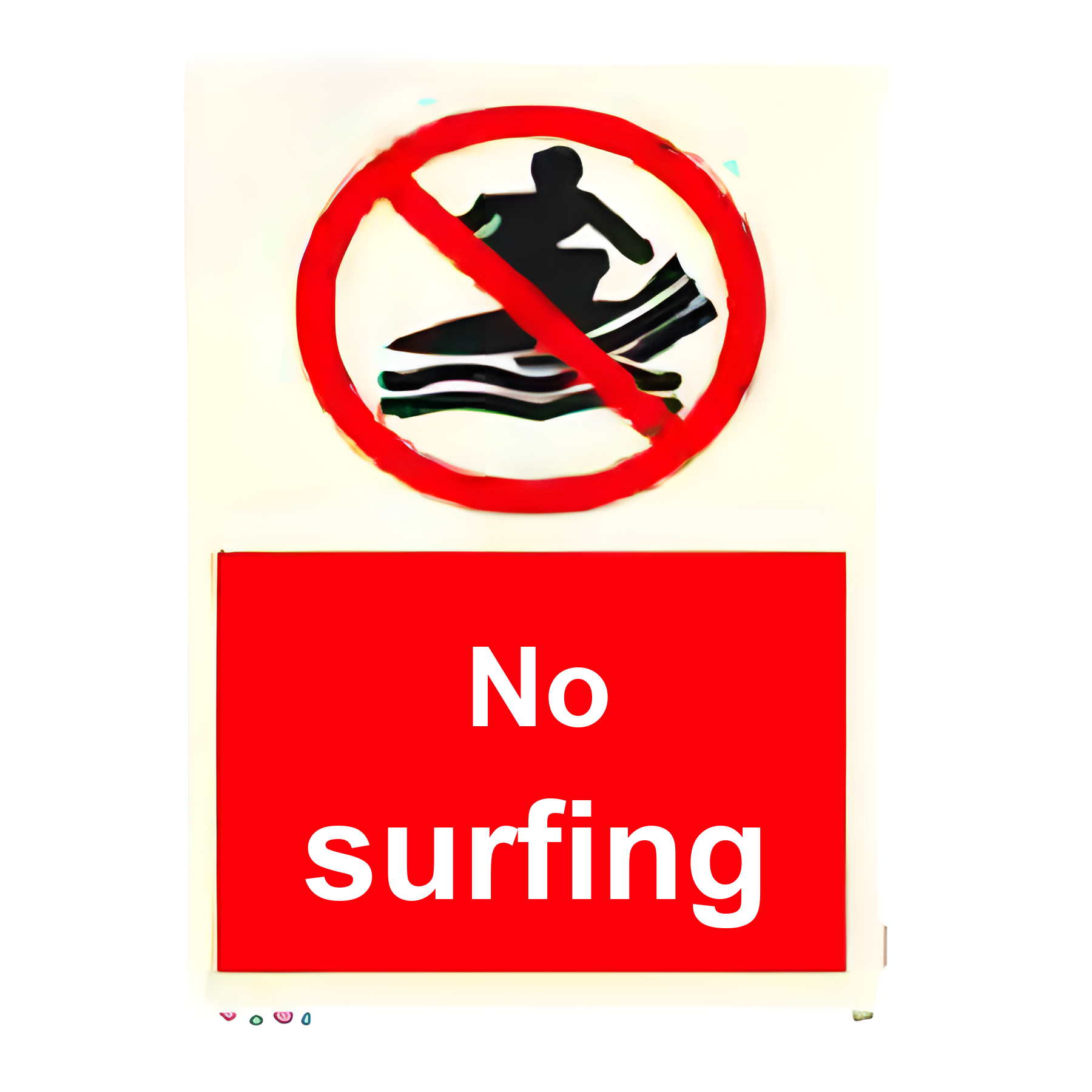 AS15 — No surfing | Aqua Safety Sign | Seasonlite
