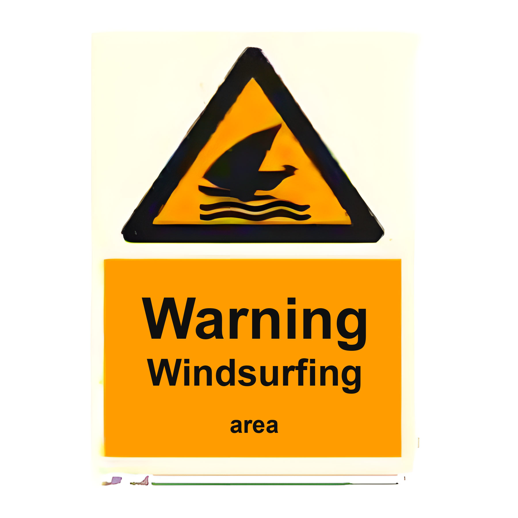 AS20 — Warning - windsurfing area | Aqua Safety Sign | Seasonlite