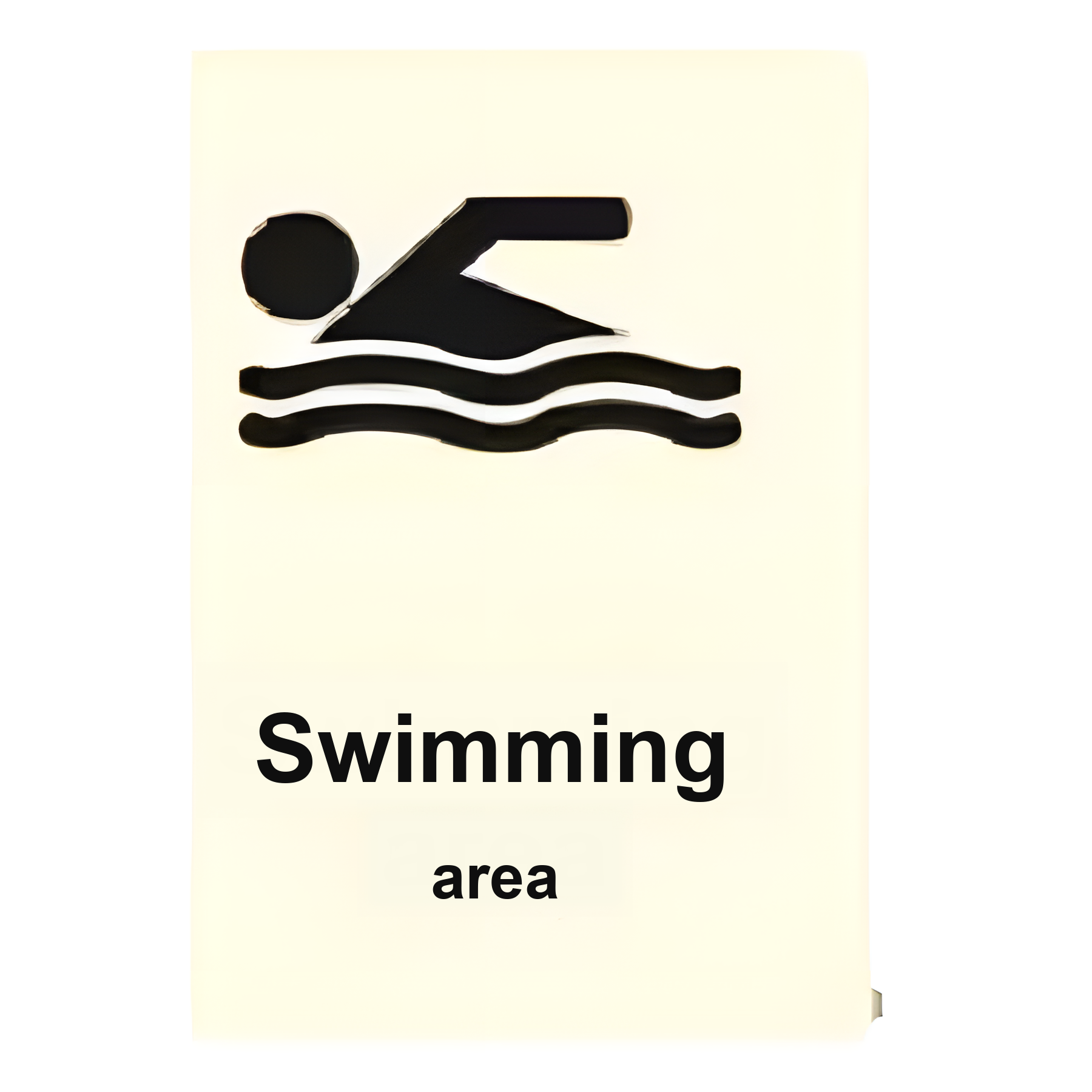 AS33 — Swimming area | Aqua Safety Sign | Seasonlite