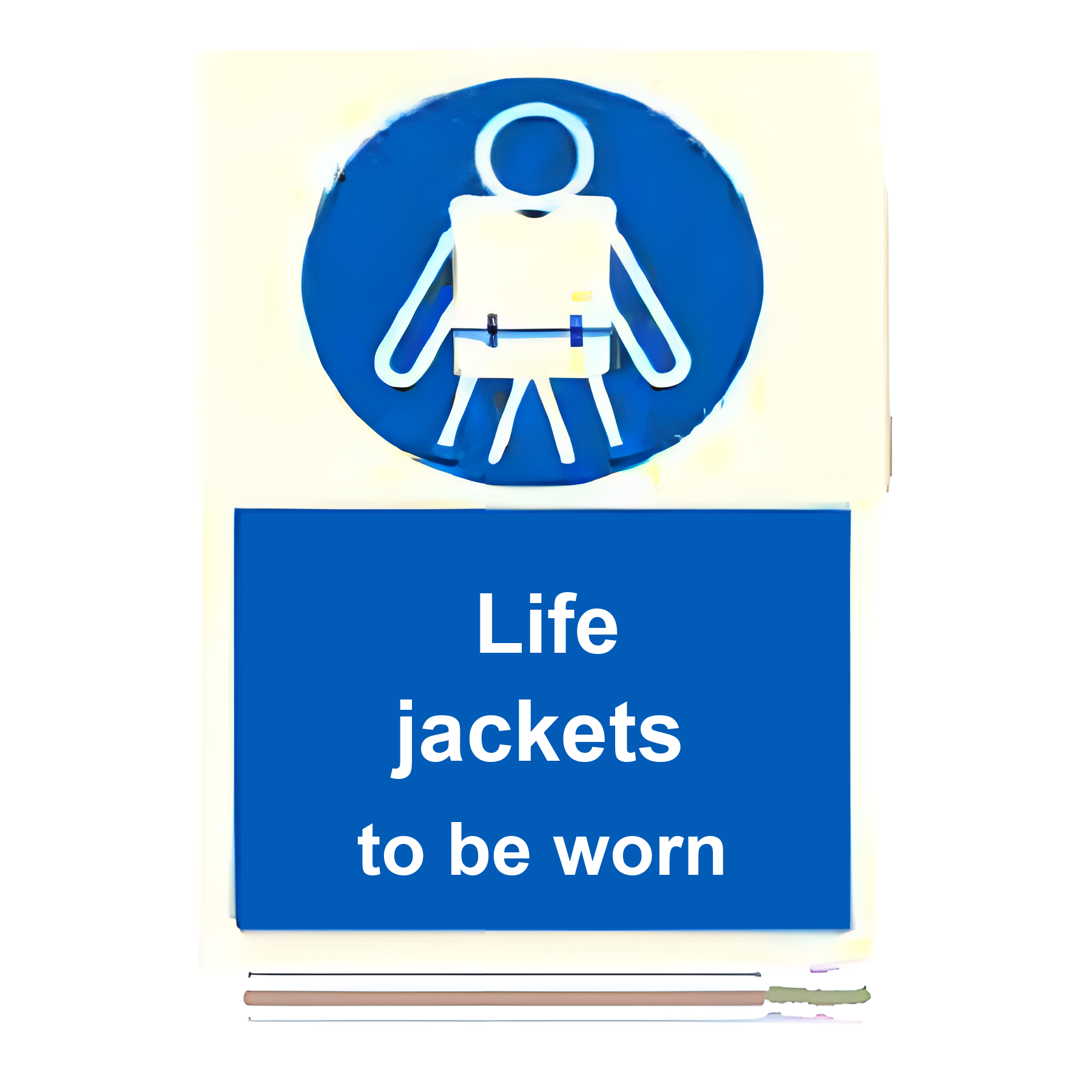 AS36 — Life jackets to be worn | Aqua Safety Sign | Seasonlite