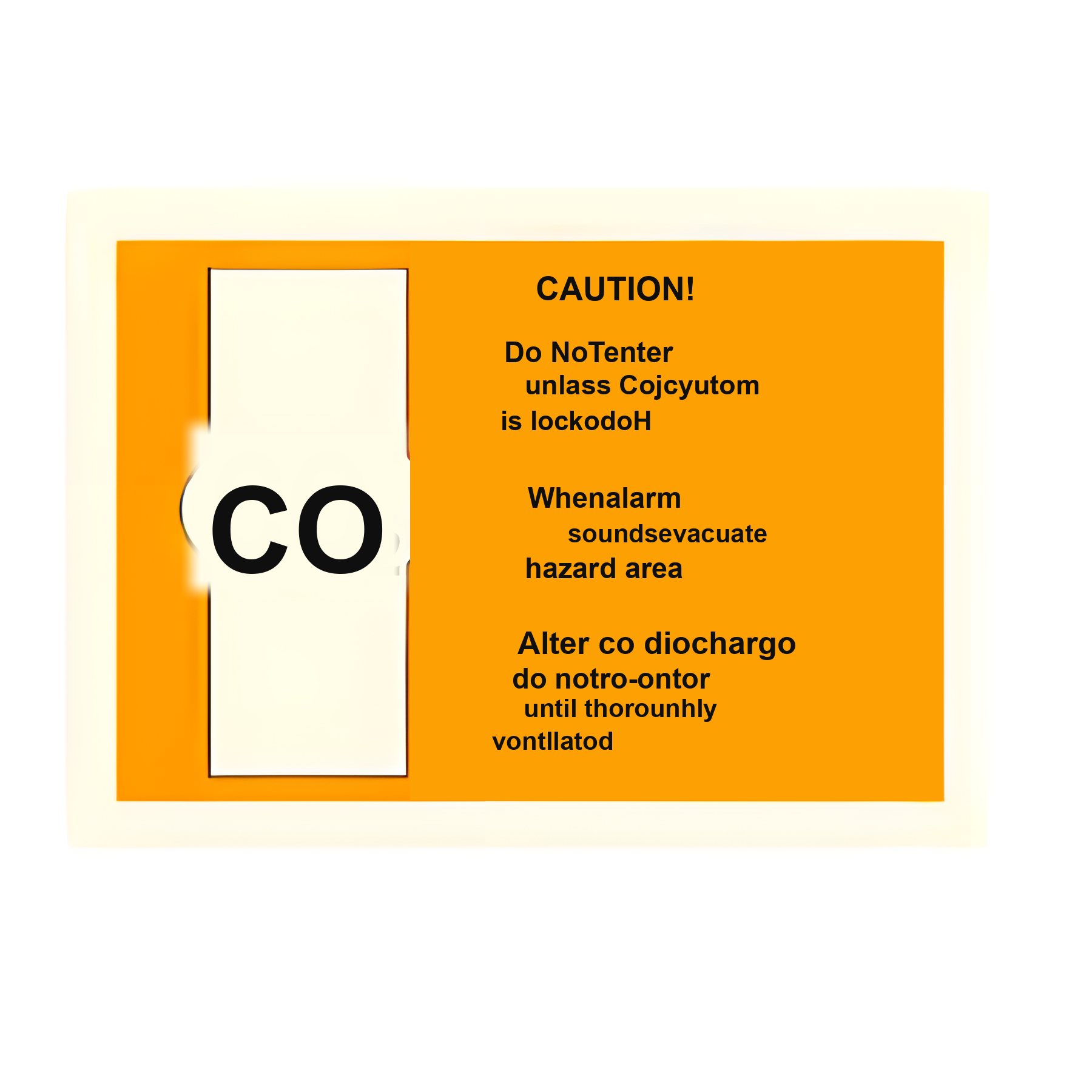 C18 — Caution - do not enter unless CO2 system is locked off | Combination Sign | Seasonlite