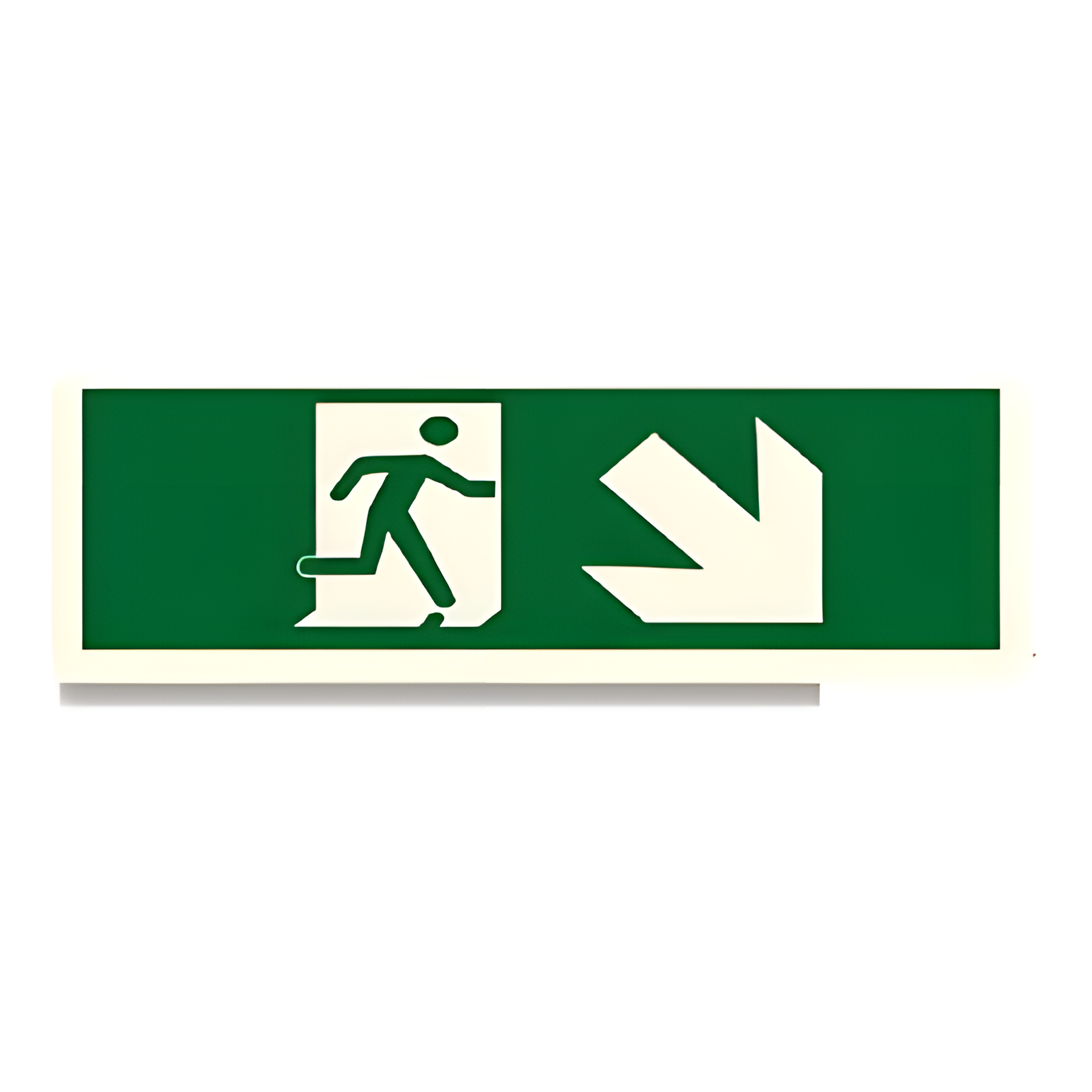 D102 — SWGS - running man + arrow down-right | Direction Sign | Seasonlite