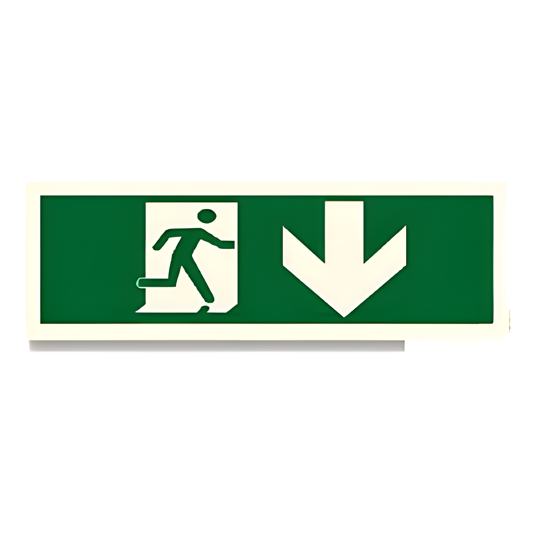 D104 — SWGS - running man + arrow down | Direction Sign | Seasonlite