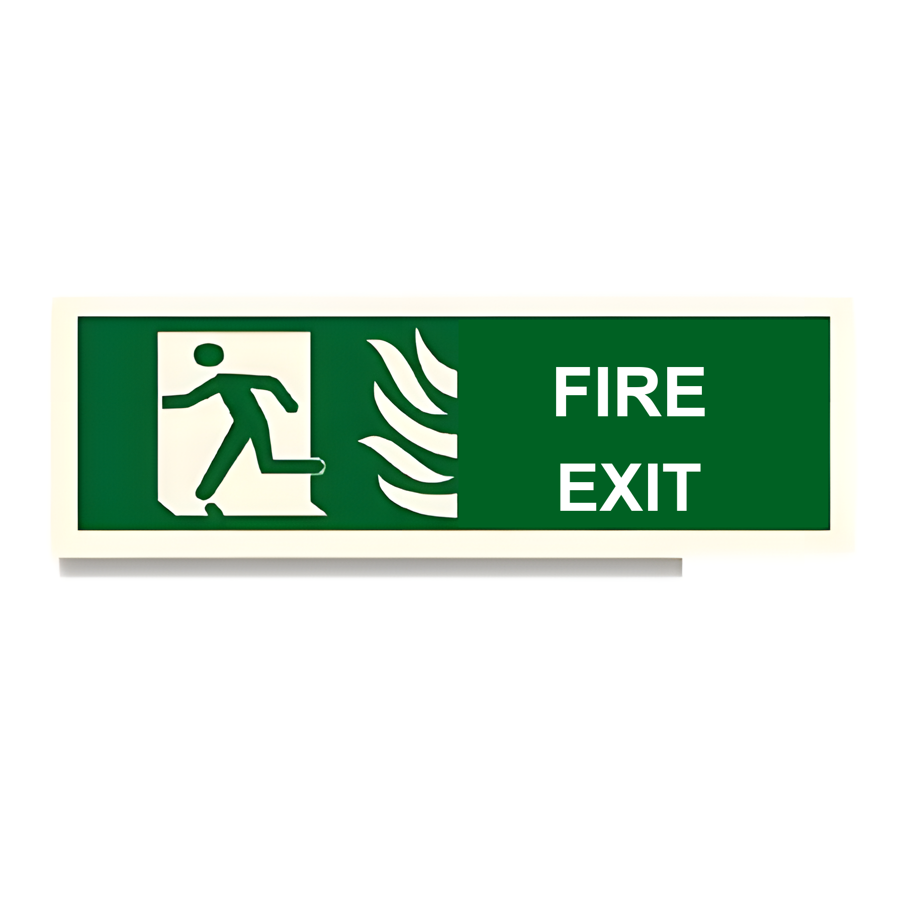 D105 — SWGS - running man + tactile strip + Fire Exit | Direction Sign | Seasonlite