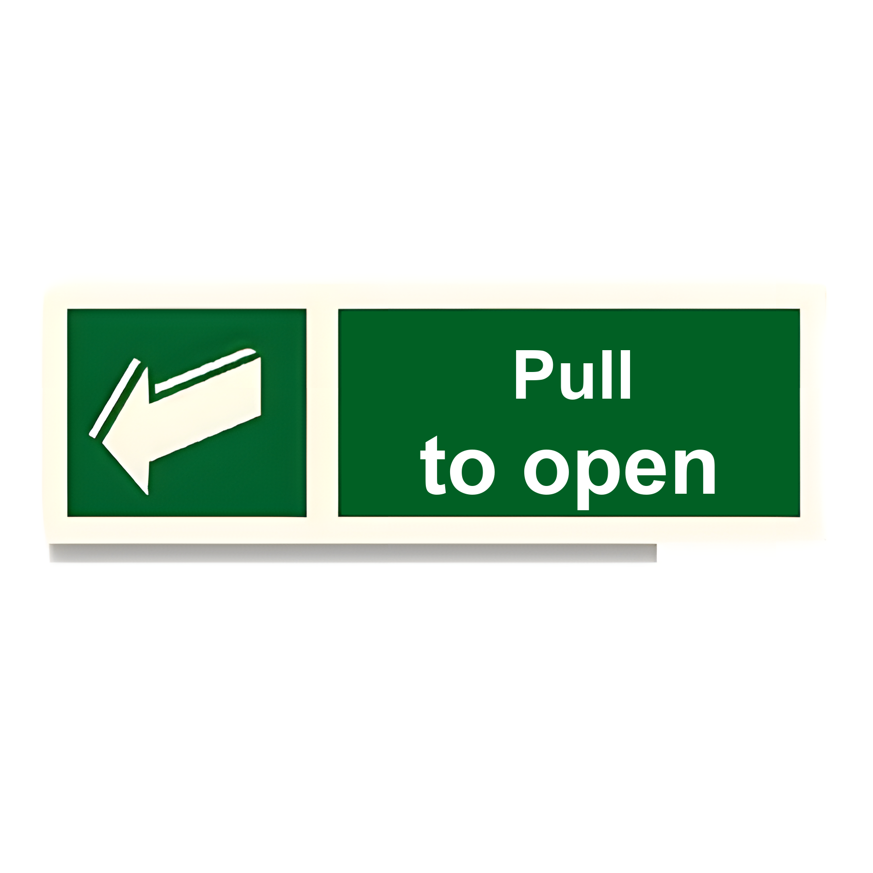 D23 — Arrow left + Pull to open | Direction Sign | Seasonlite