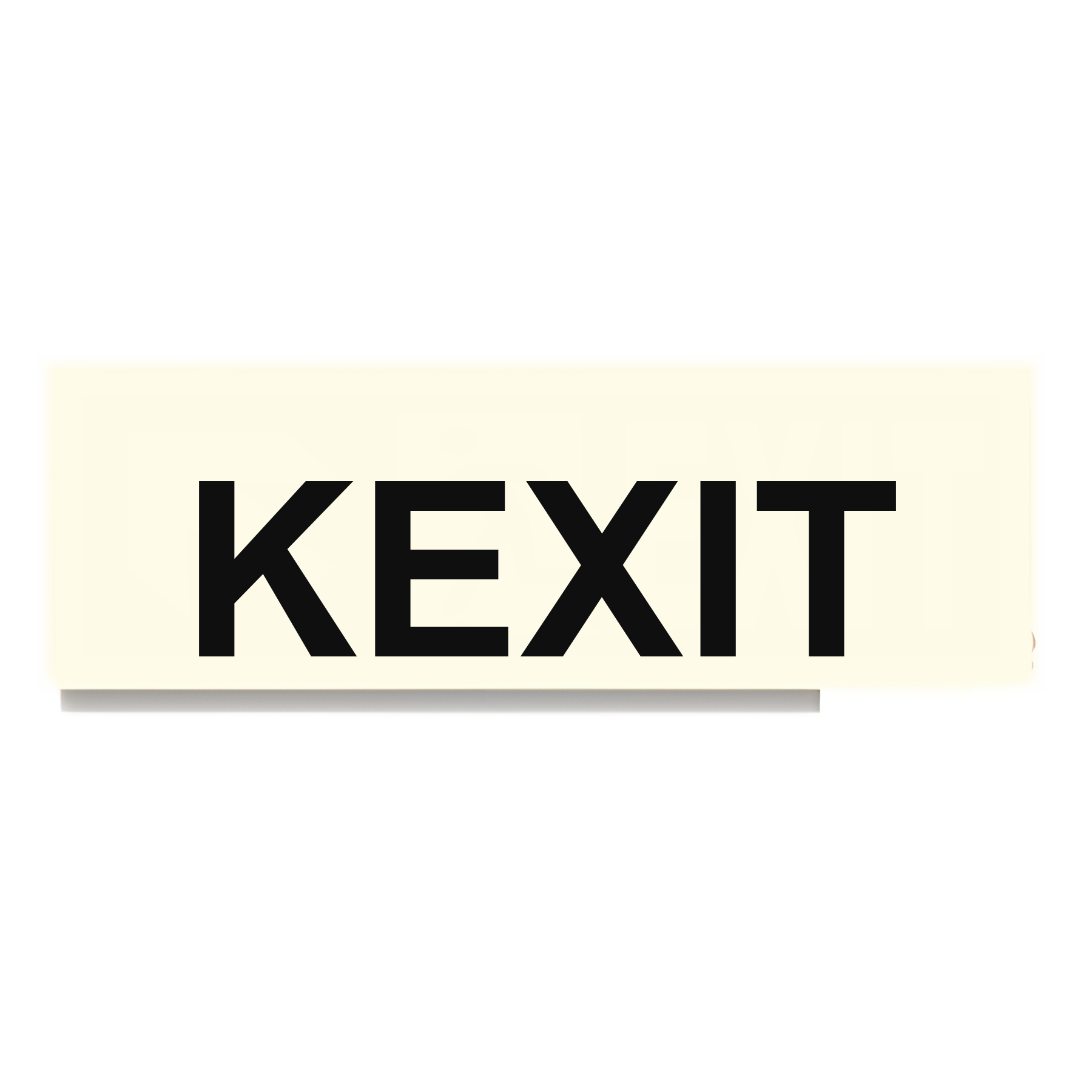 D31 — Exit + running man + arrow up-left | Direction Sign | Seasonlite