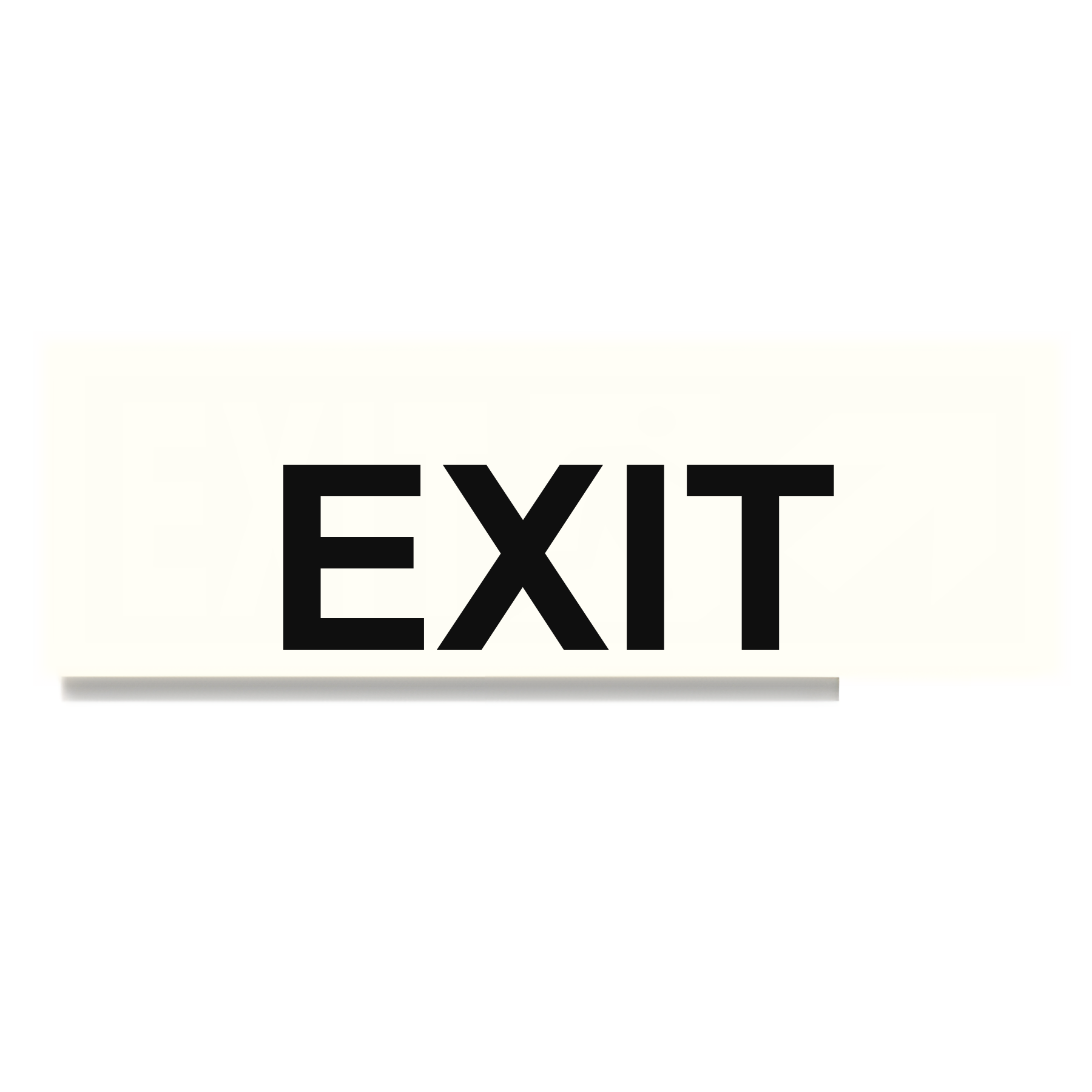 D33 — Exit + running man + arrow up-right | Direction Sign | Seasonlite