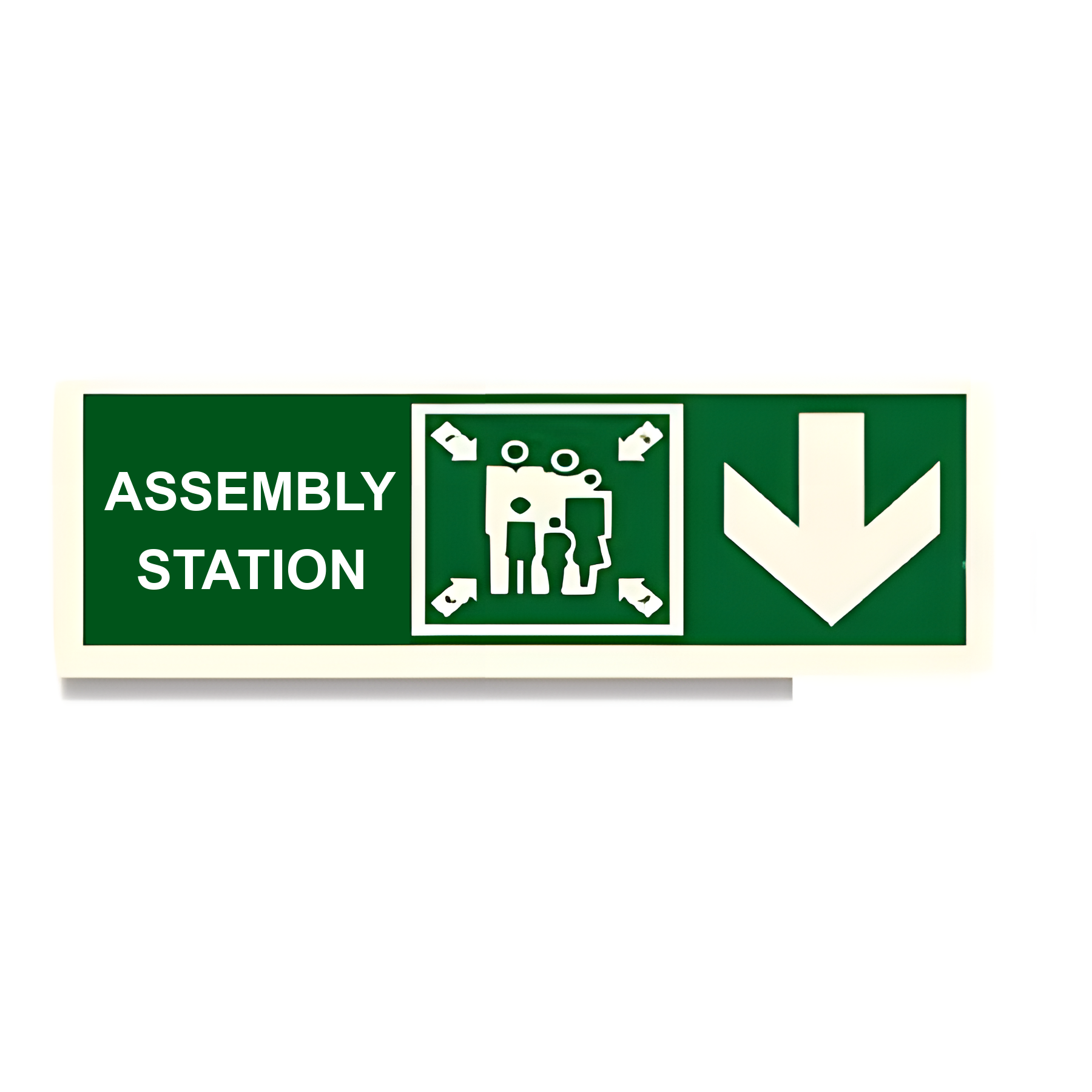 D60 — Assembly Station + arrow down | Direction Sign | Seasonlite