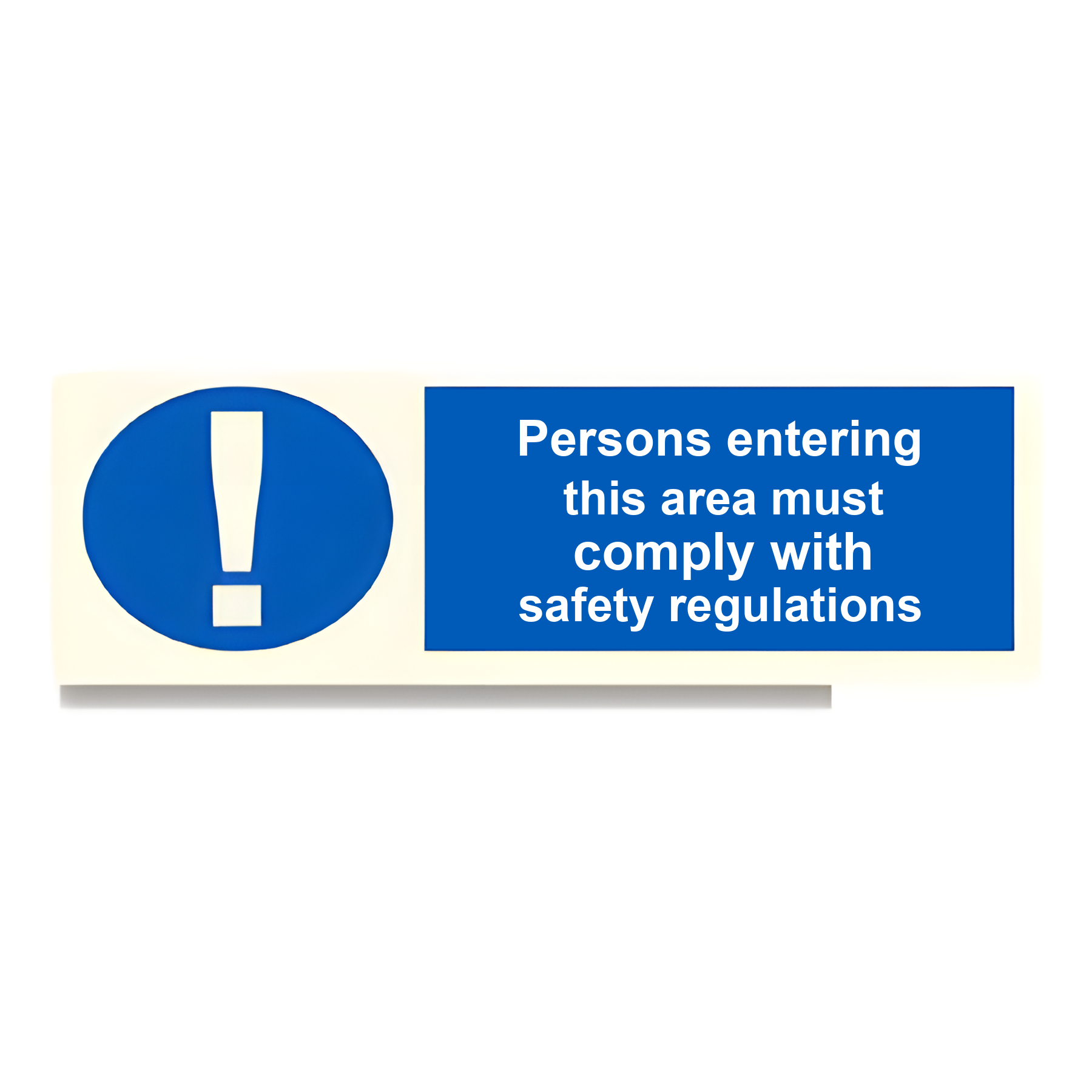 DER01 — Persons entering this area must comply with safety regulations | Deck & Engine Room Sign | Seasonlite