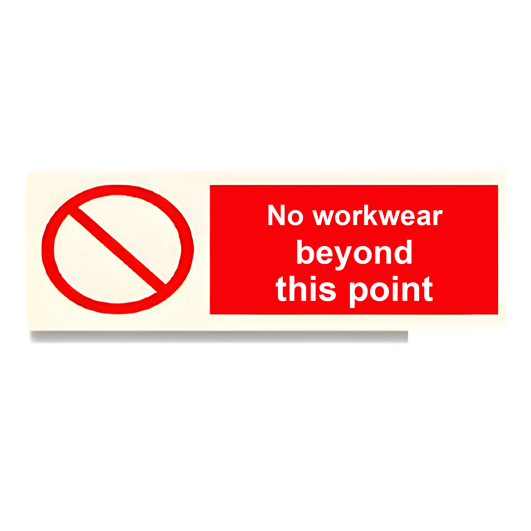 DER05 — No workwear beyond this point | Deck & Engine Room Sign | Seasonlite
