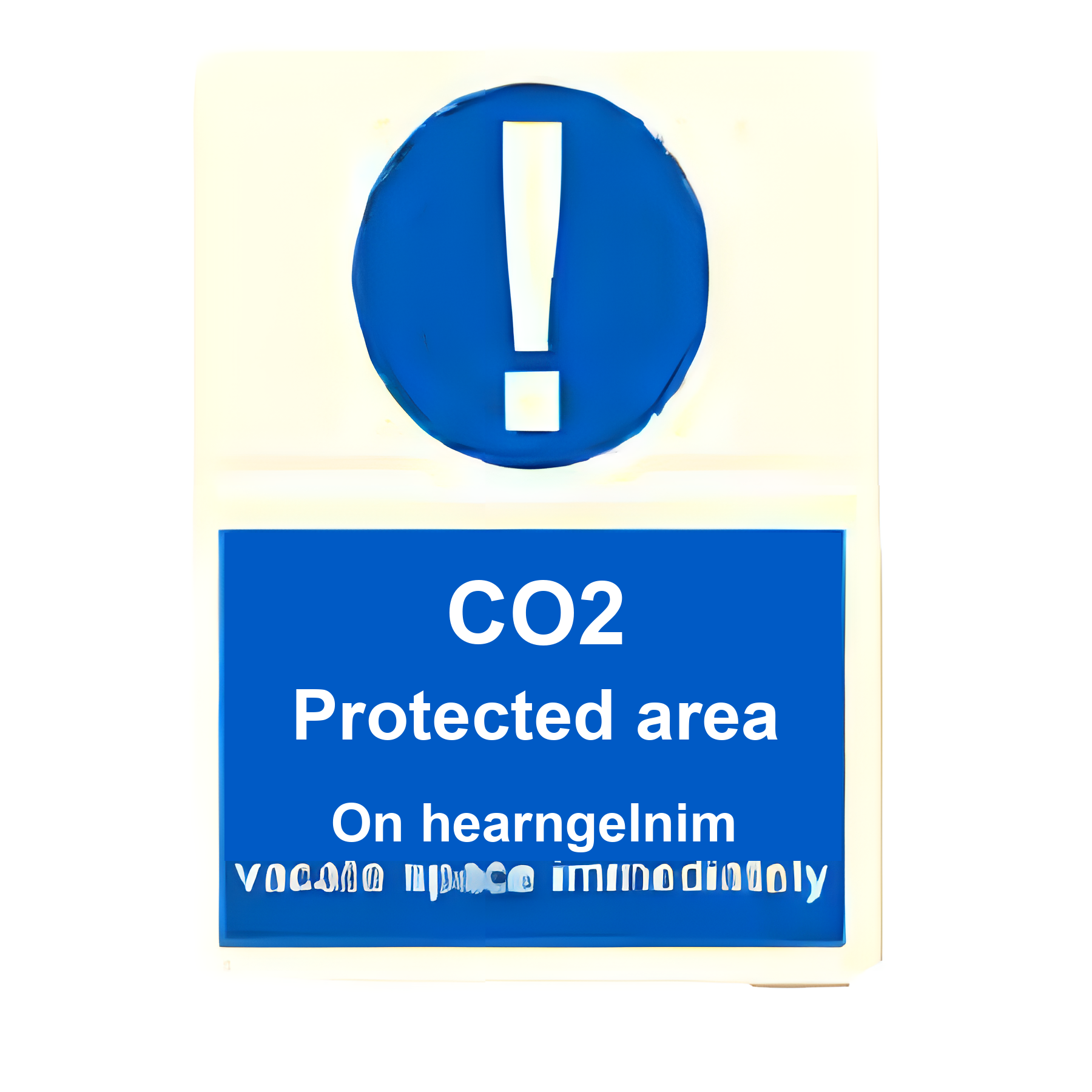DER19 — CO2 protected area - on hearing alarm vacate immediately | Deck & Engine Room Sign | Seasonlite