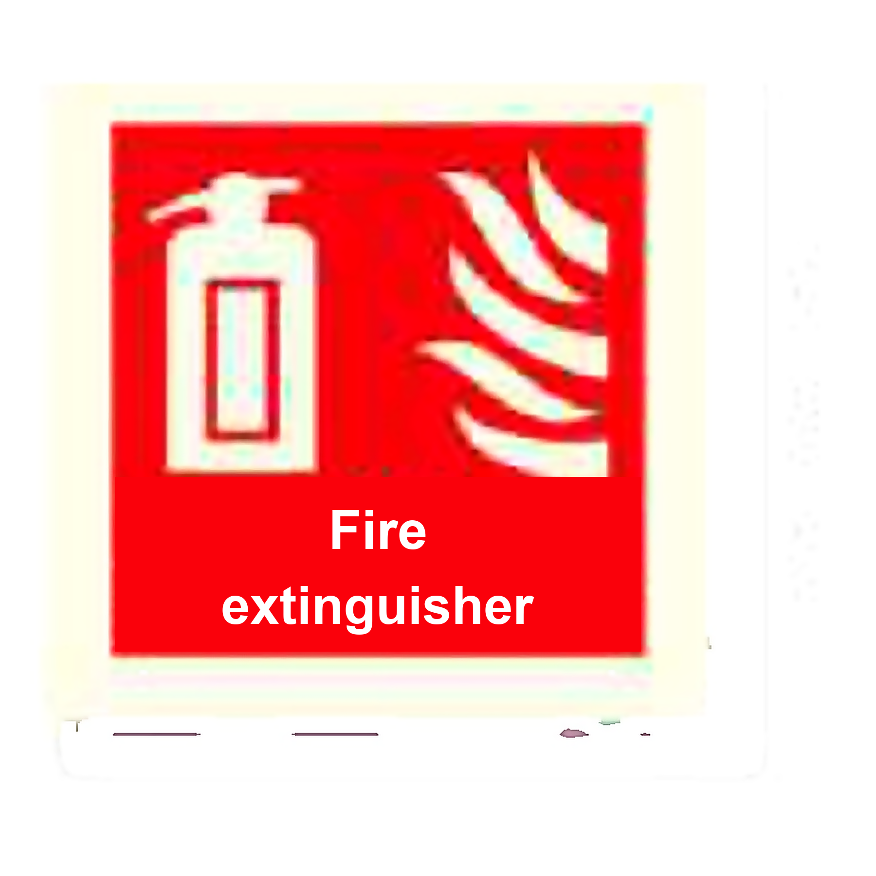 FE08 — Fire extinguisher (large icon) | Fire Equipment Sign | Seasonlite