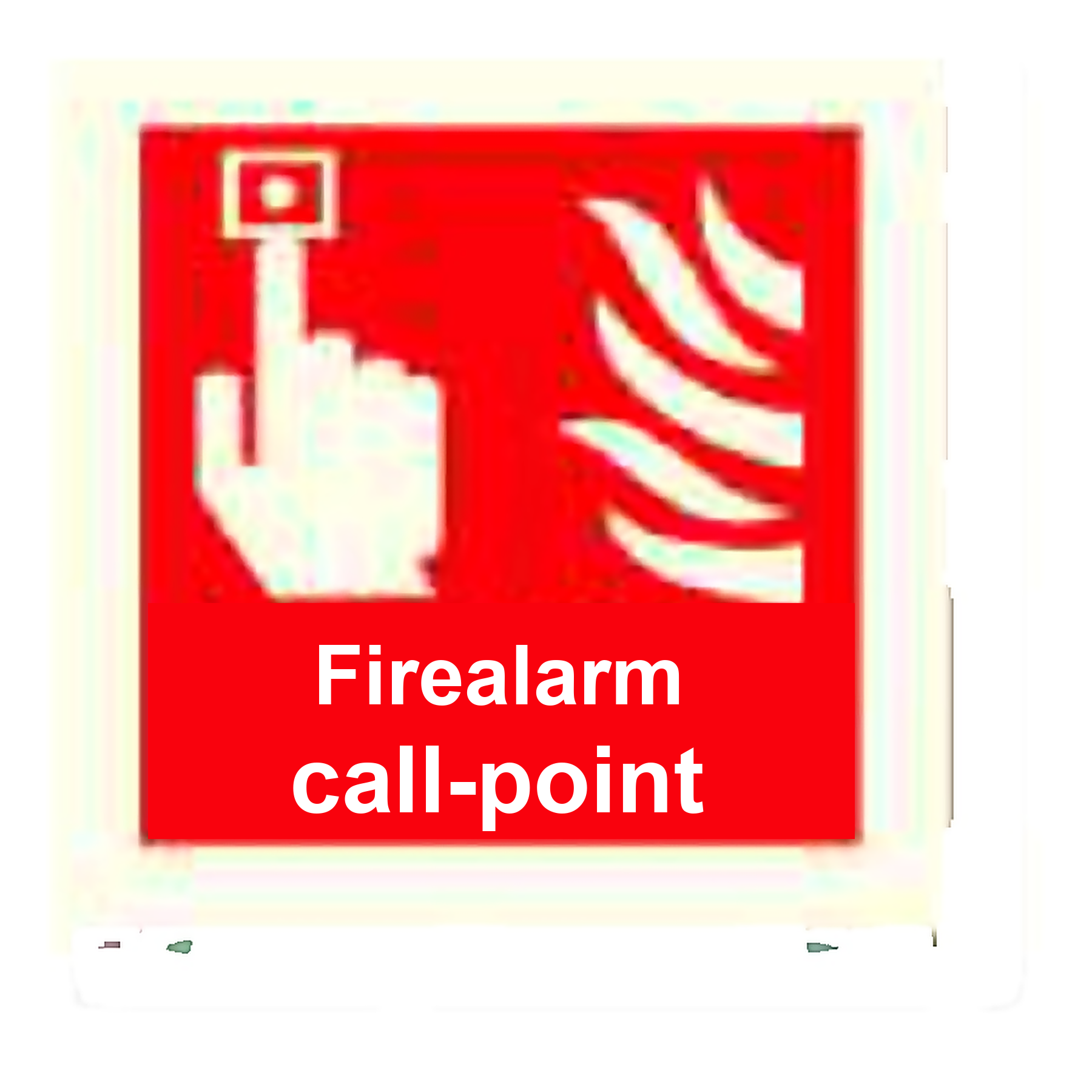 FE09 — Fire alarm call point (large icon) | Fire Equipment Sign | Seasonlite