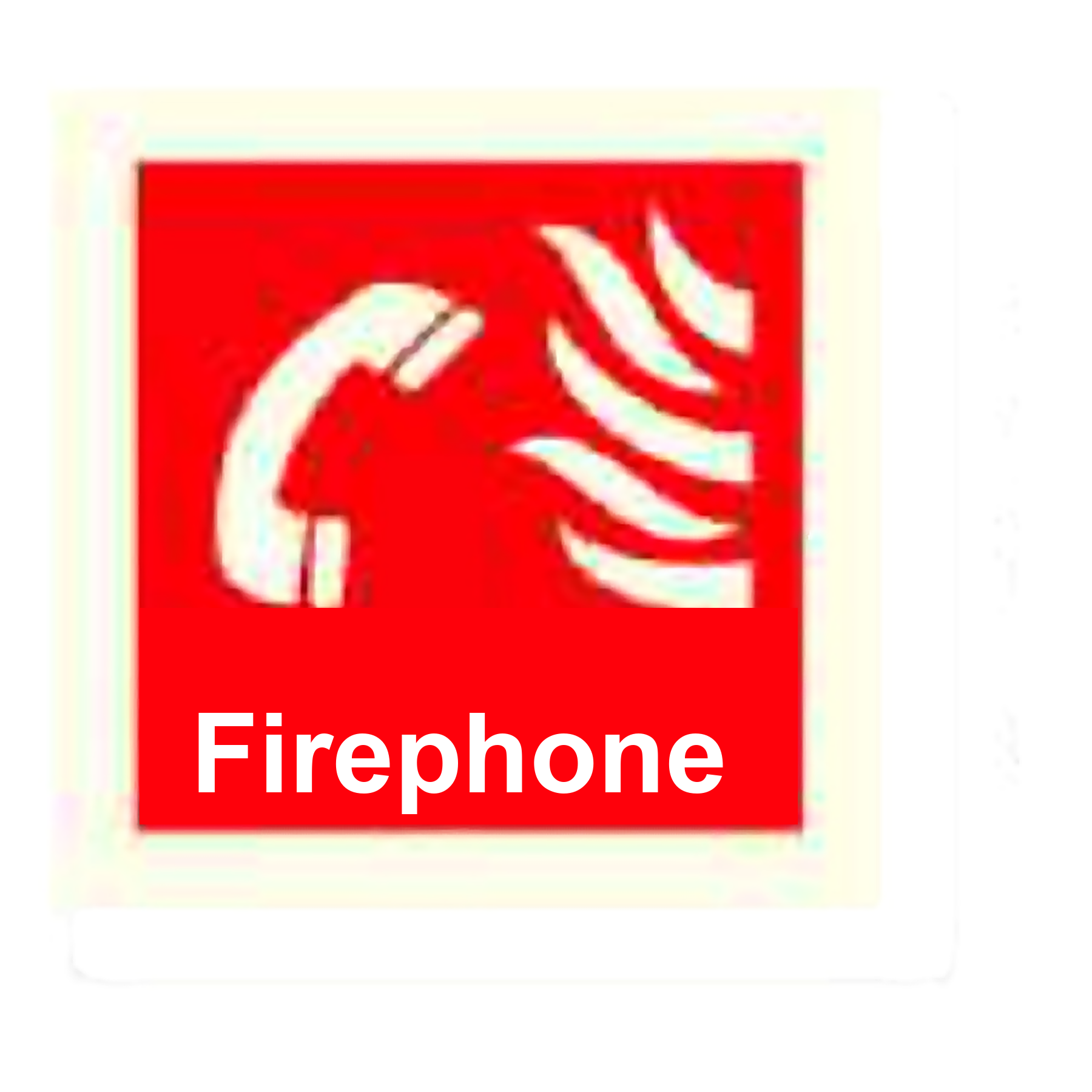 FE11 — Fire phone (large icon) | Fire Equipment Sign | Seasonlite