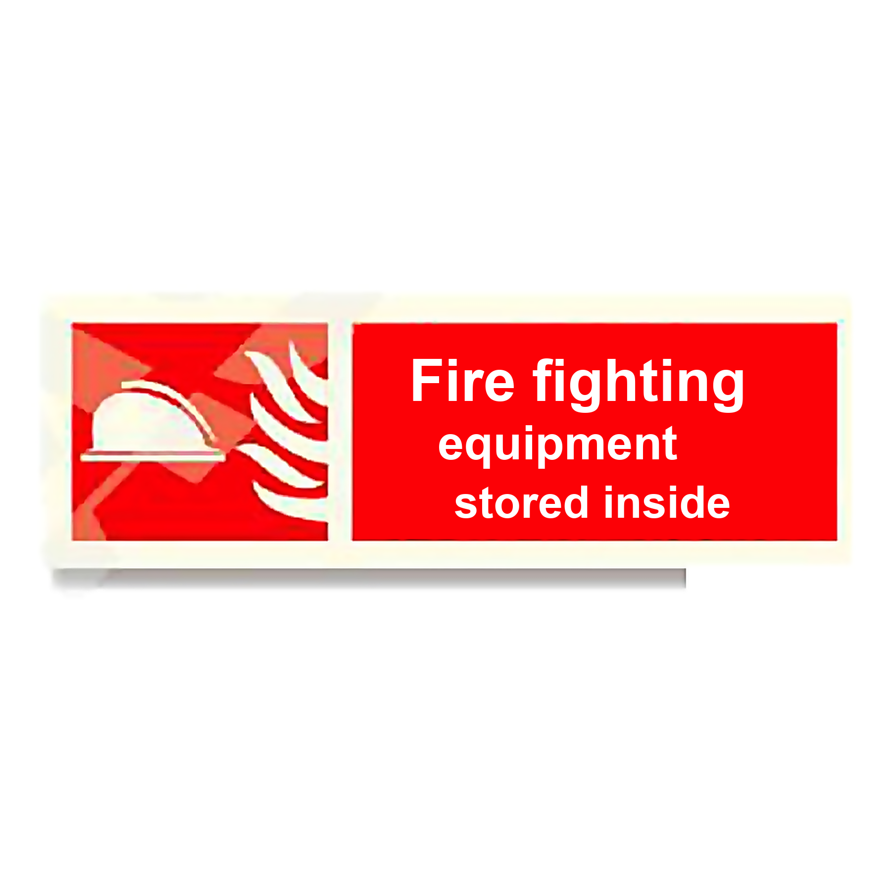 FE22 — Fire fighting equipment stored inside | Fire Equipment Sign | Seasonlite