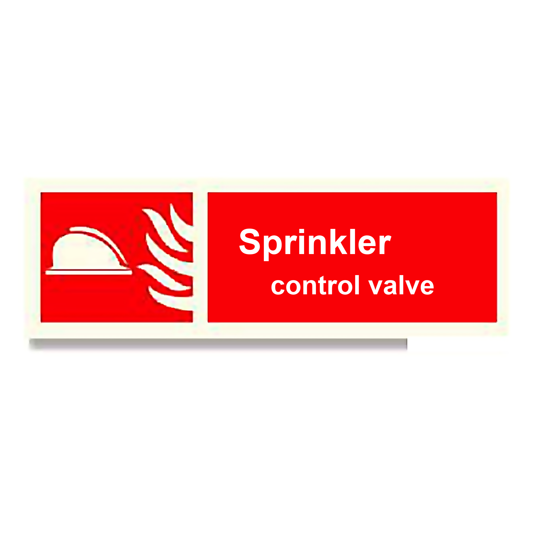 FE27 — Sprinkler control valve | Fire Equipment Sign | Seasonlite
