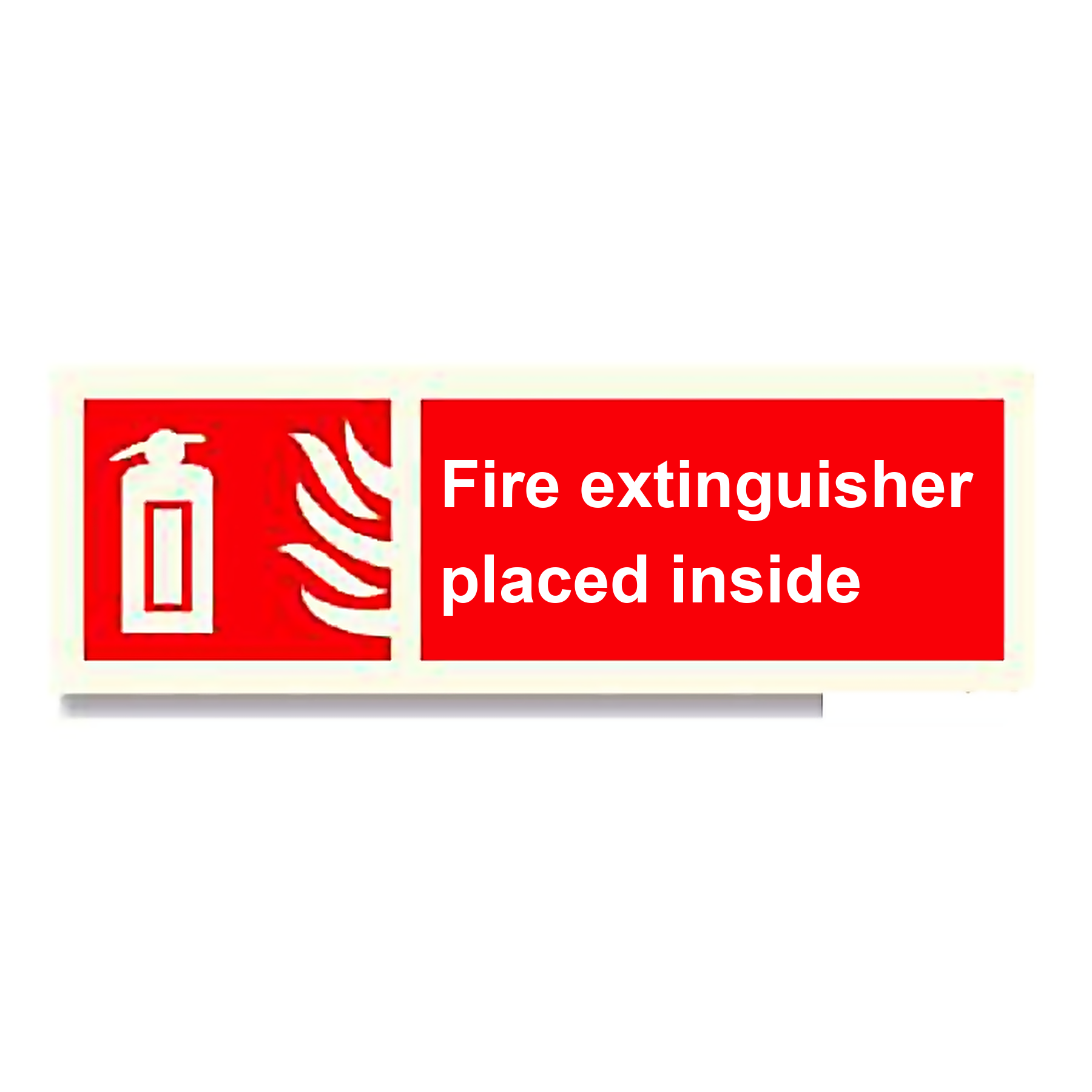 FE38 — Fire extinguisher placed inside | Fire Equipment Sign | Seasonlite