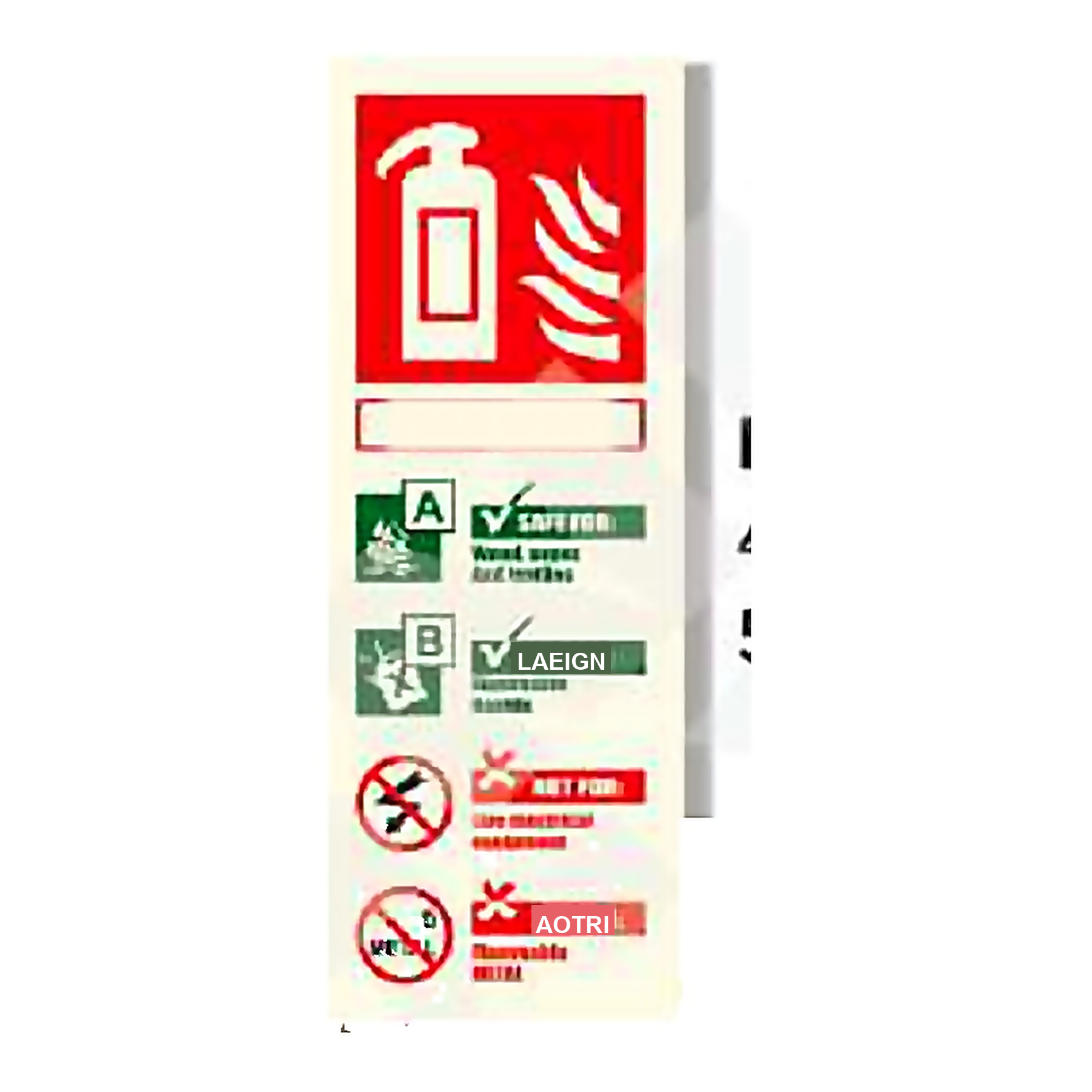FE46 — Wet chemical extinguisher ID plate | Fire Equipment Sign | Seasonlite