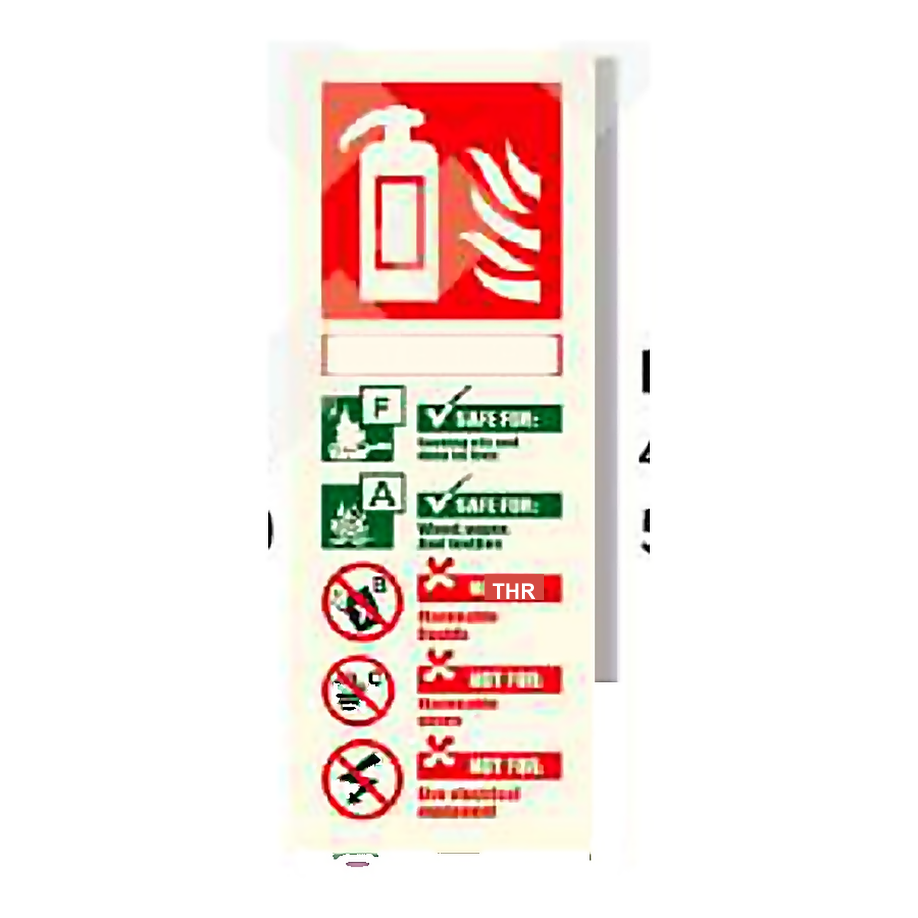 FE47 — Fire blanket ID plate | Fire Equipment Sign | Seasonlite
