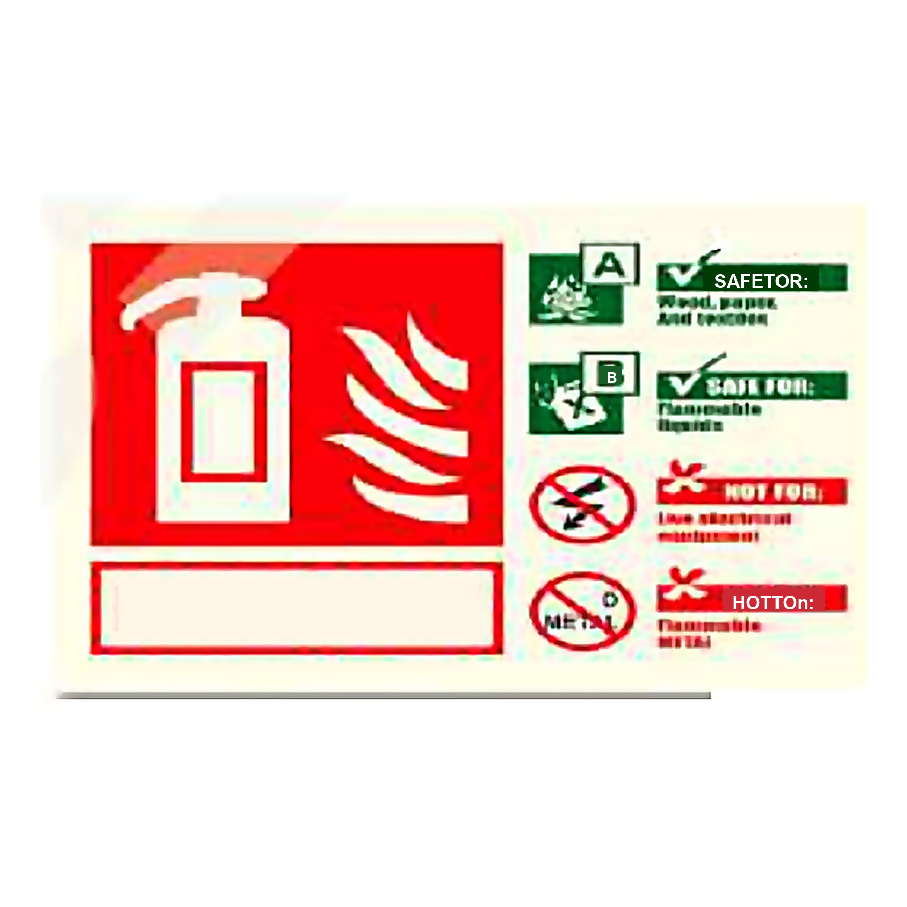 FE54 — Foam spray extinguisher (large ID board) | Fire Equipment Sign | Seasonlite
