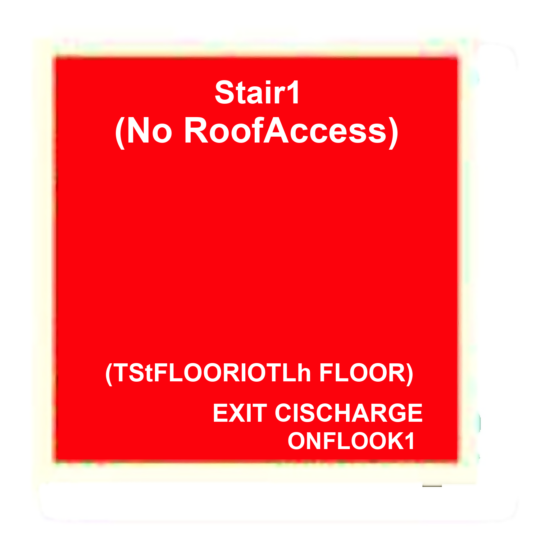 G23 — Stair (No Roof Access) floor indicator | General Sign | Seasonlite