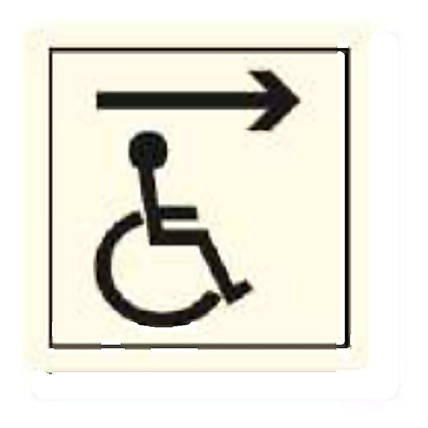G34 — Wheelchair + arrow right | General Sign | Seasonlite