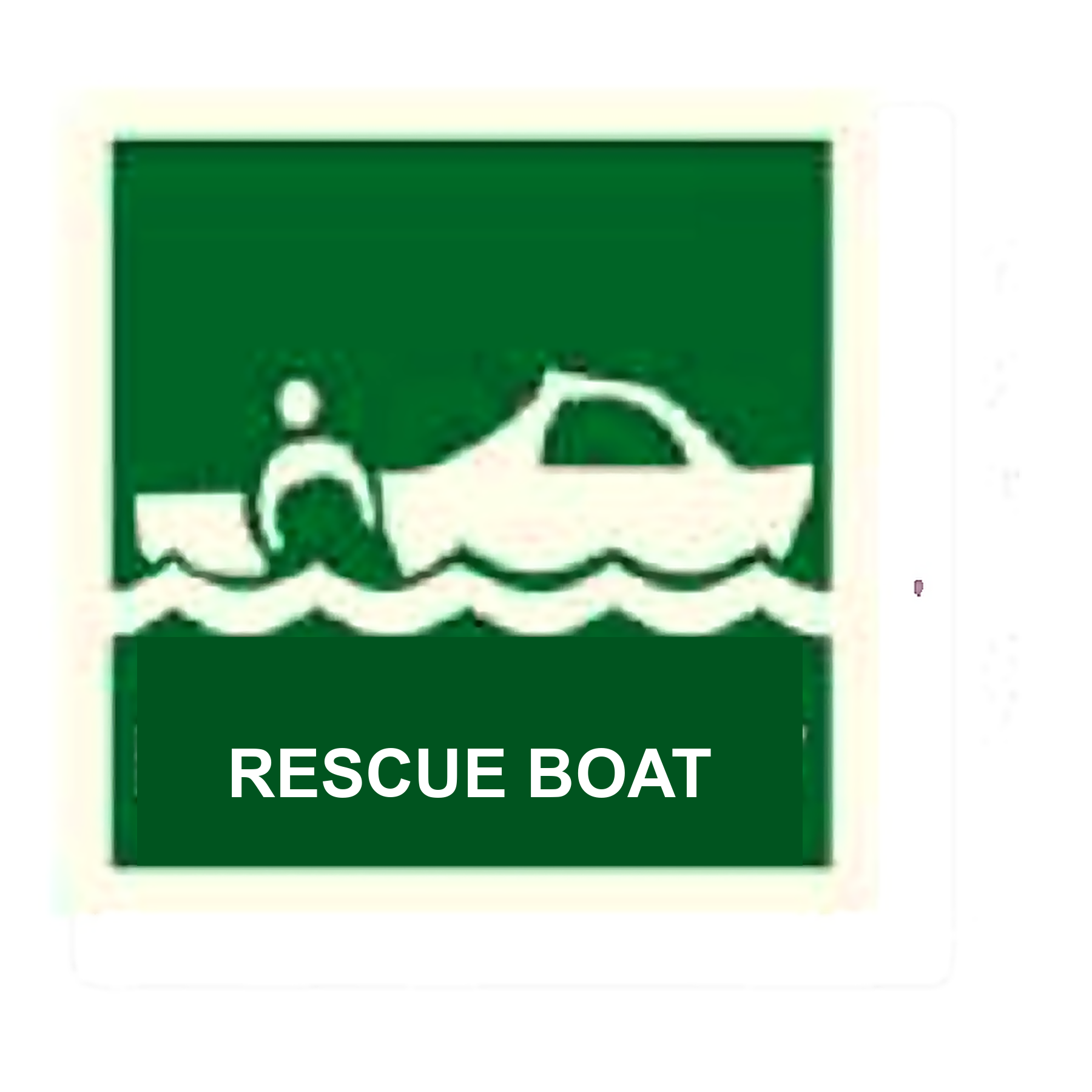 IS08 — Rescue boat | IMO Safety Sign | Seasonlite