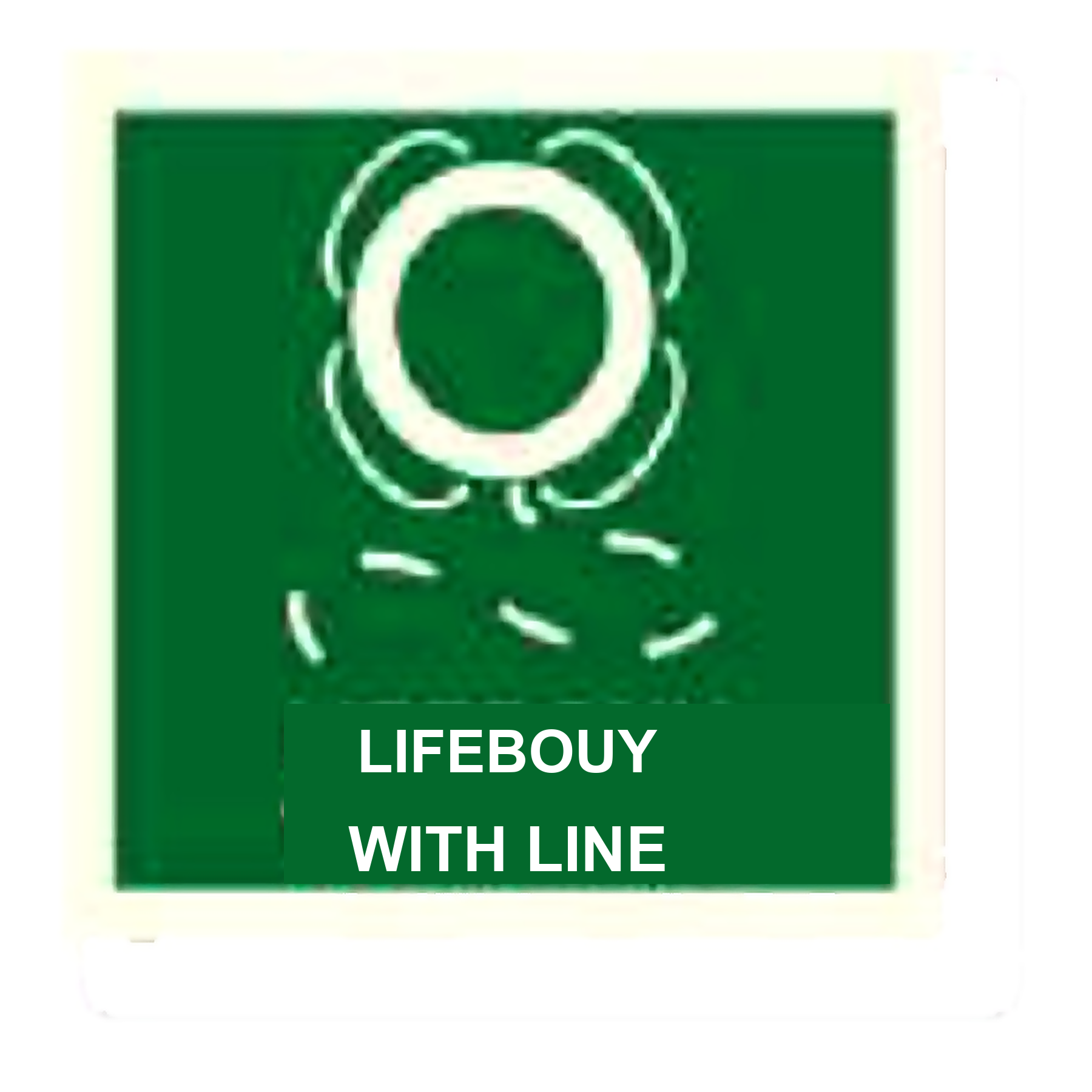 IS11 — Lifebuoy with line | IMO Safety Sign | Seasonlite