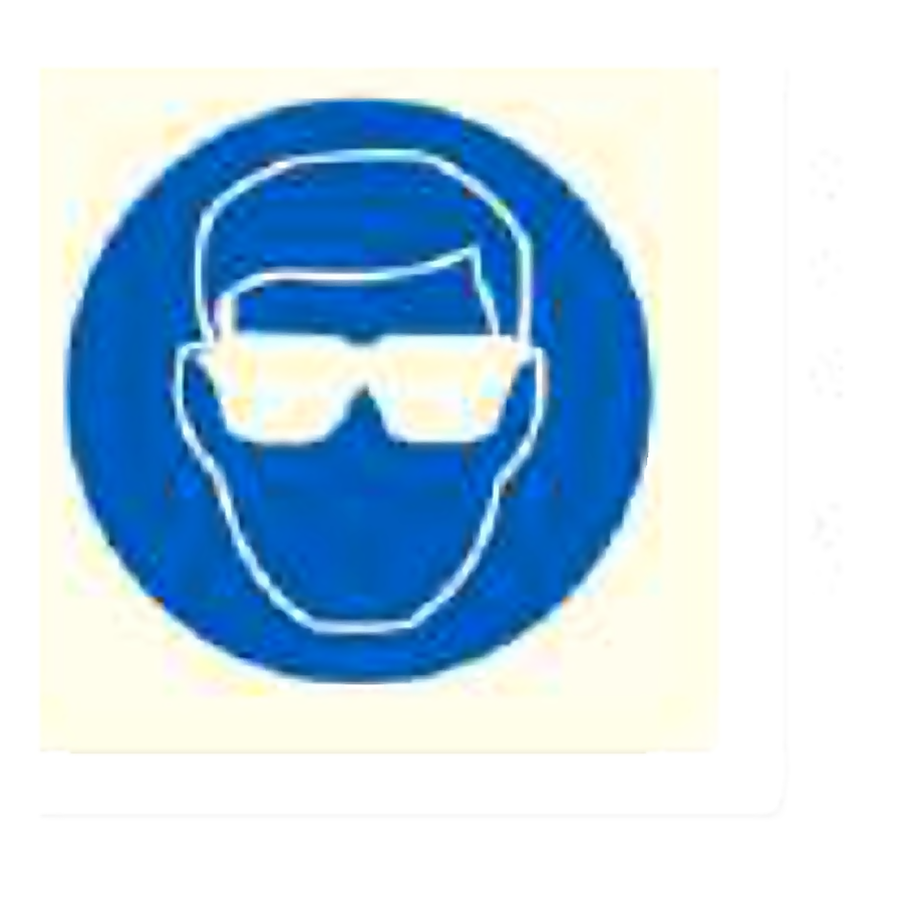 M03 — Wear eye protection | Mandatory Sign | Seasonlite
