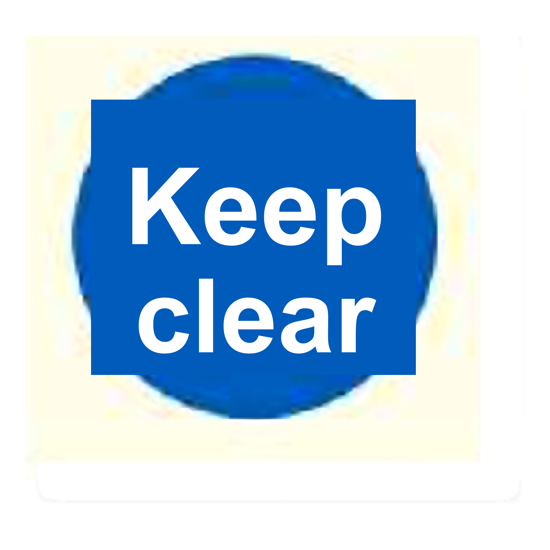 M17 — Keep clear | Mandatory Sign | Seasonlite