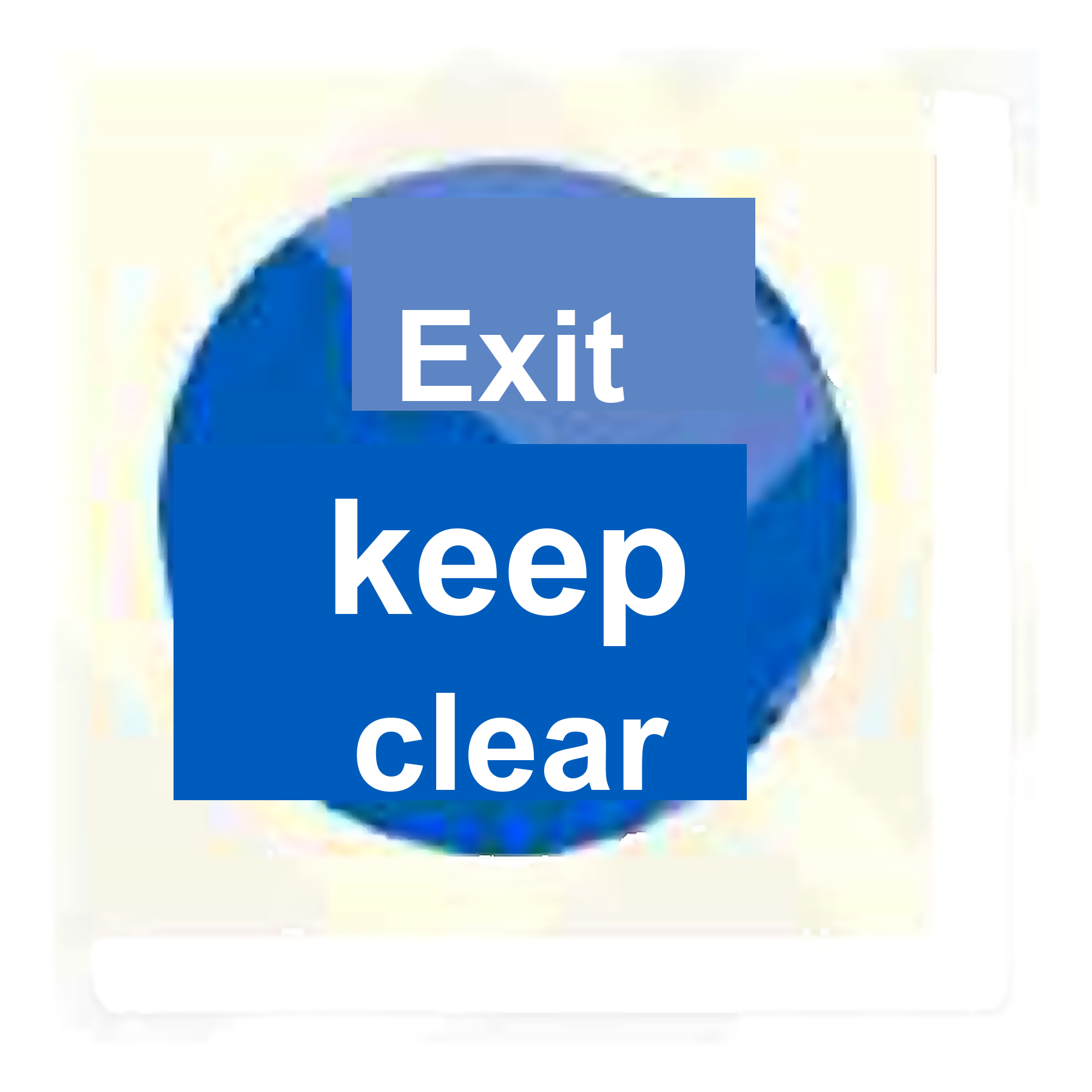 M19 — Exit keep clear | Mandatory Sign | Seasonlite