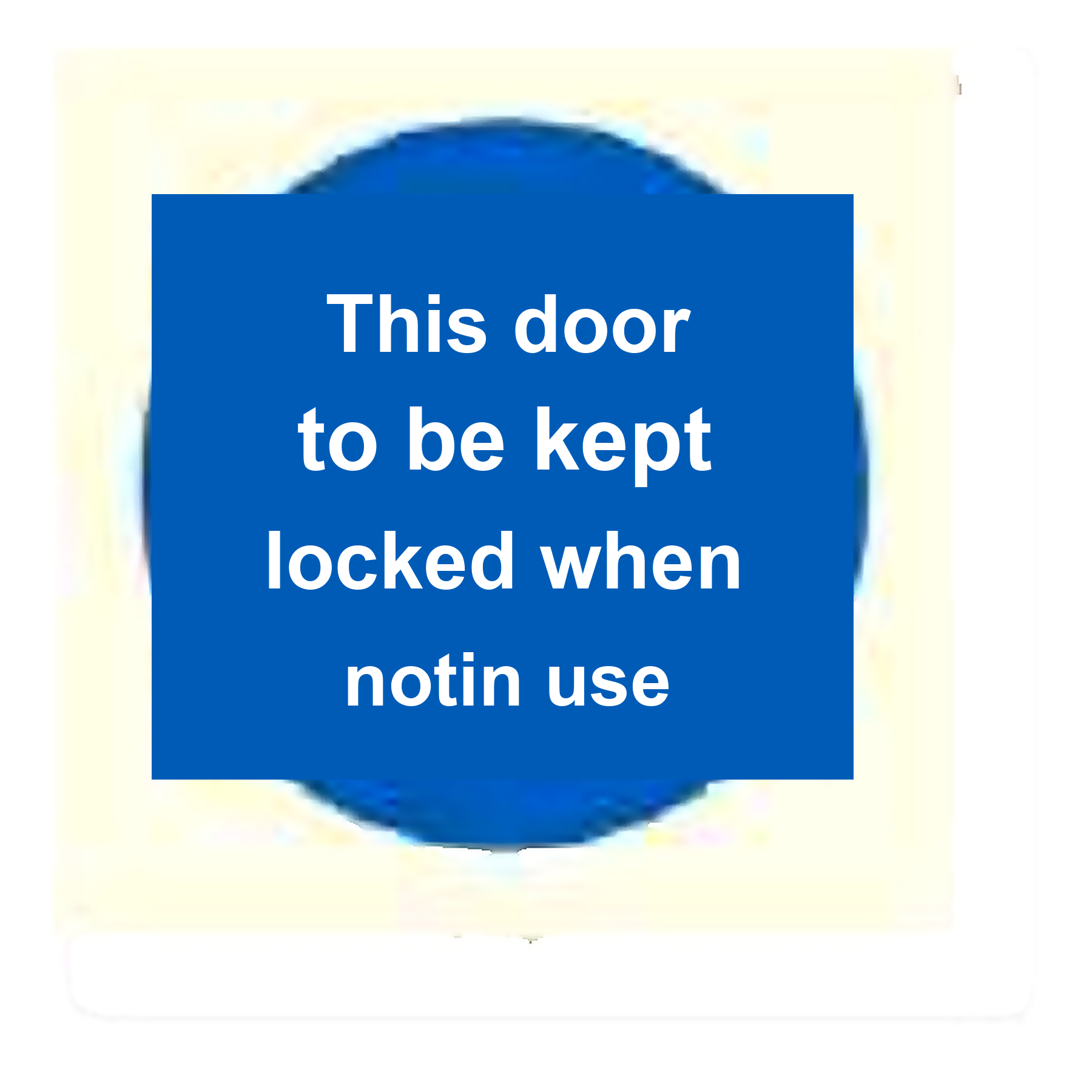 M21 — Keep locked when not in use | Mandatory Sign | Seasonlite
