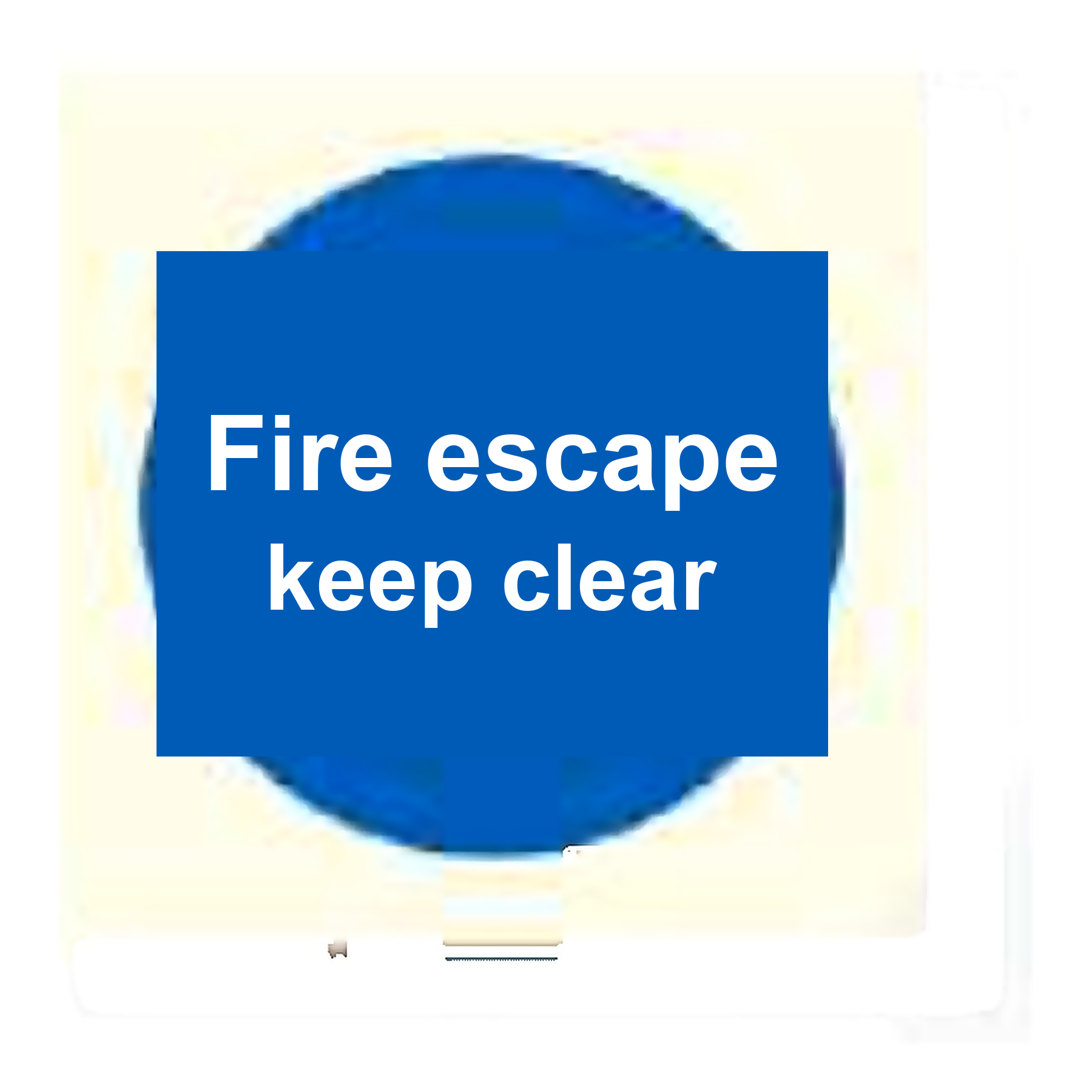M27 — Fire escape keep clear | Mandatory Sign | Seasonlite