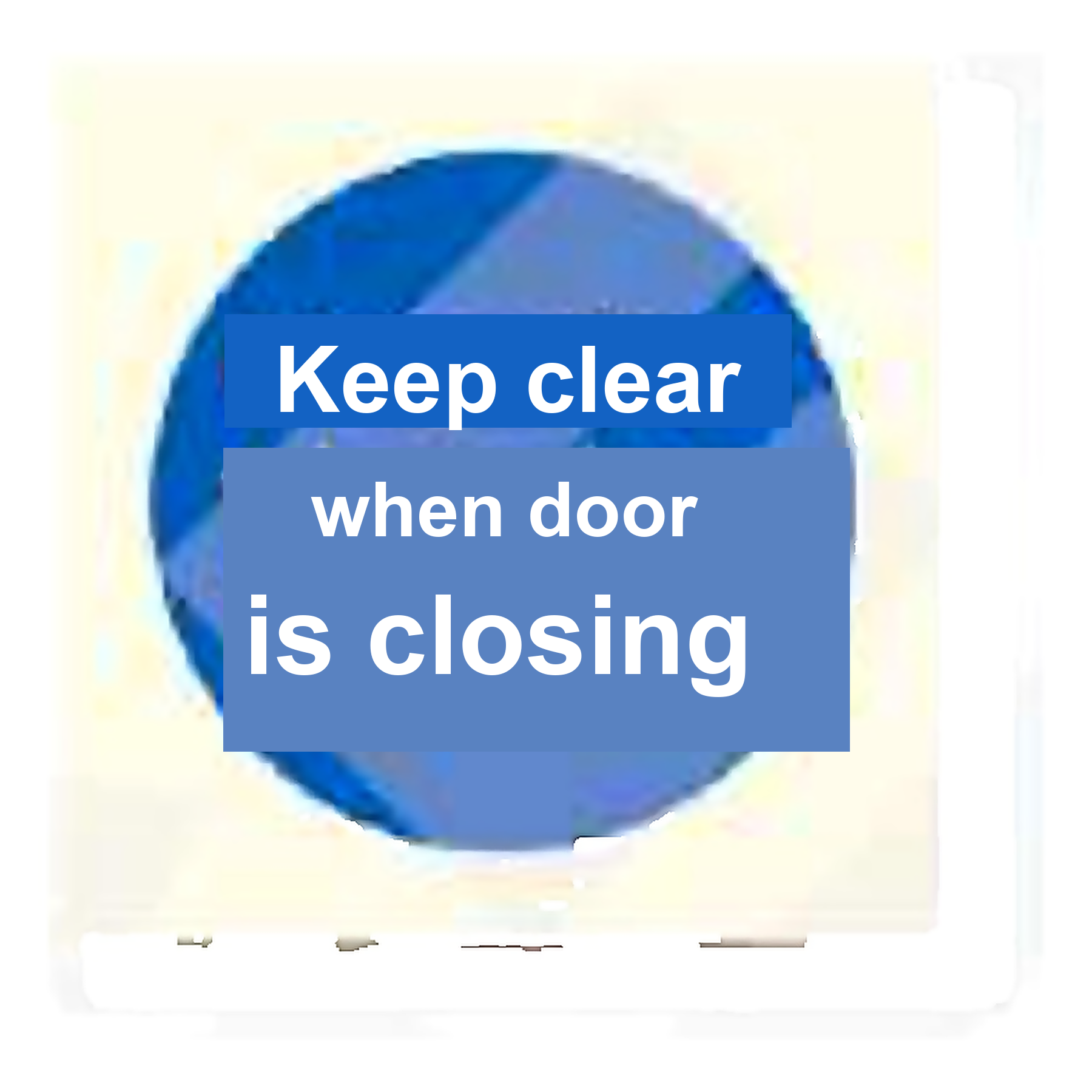 M32 — Keep clear when door is closing | Mandatory Sign | Seasonlite