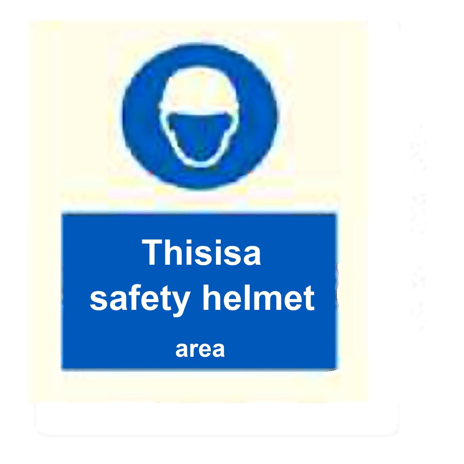 M38 — This is a safety helmet area | Mandatory Sign | Seasonlite