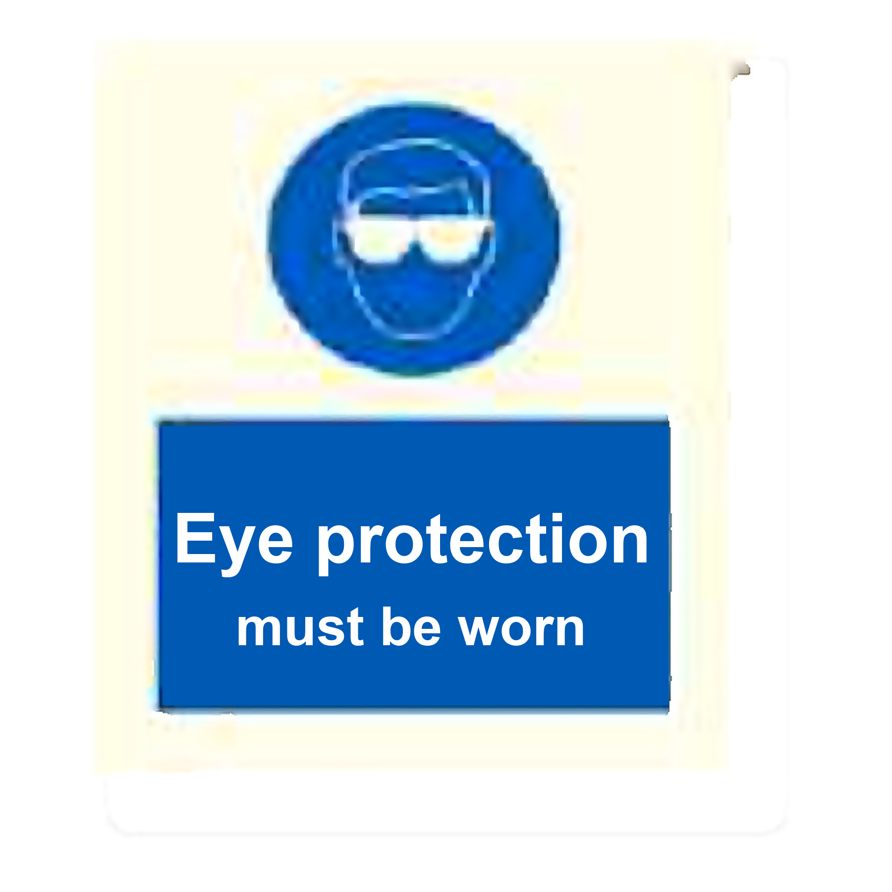 M40 — Eye protection must be worn | Mandatory Sign | Seasonlite