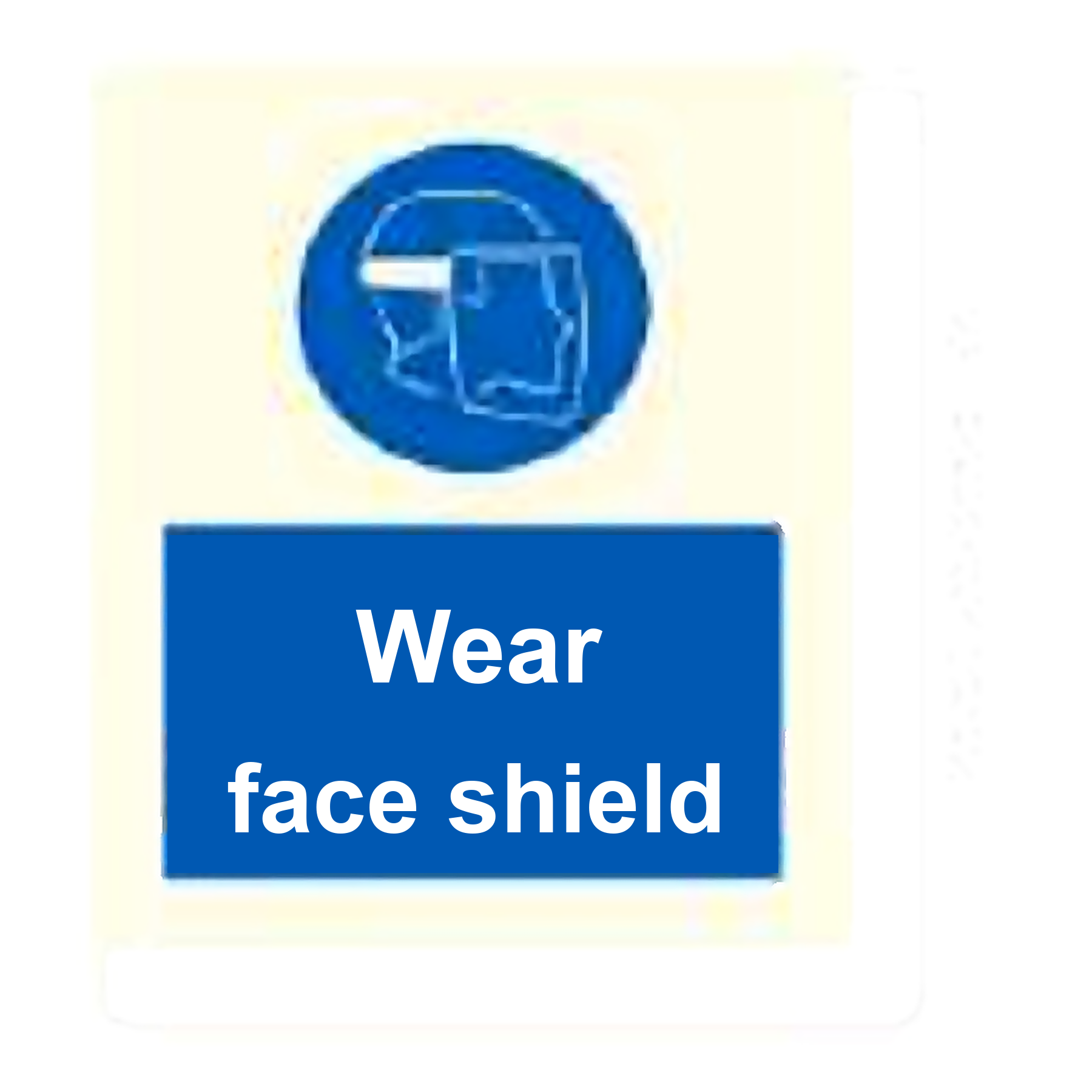 M43 — Face protection must be worn when welding | Mandatory Sign | Seasonlite