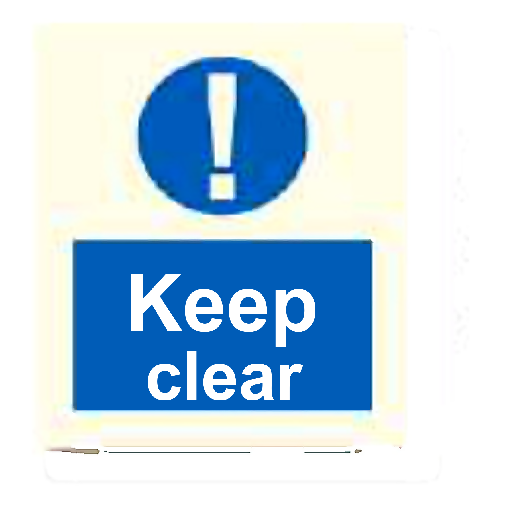 M57 — Keep clear | Mandatory Sign | Seasonlite