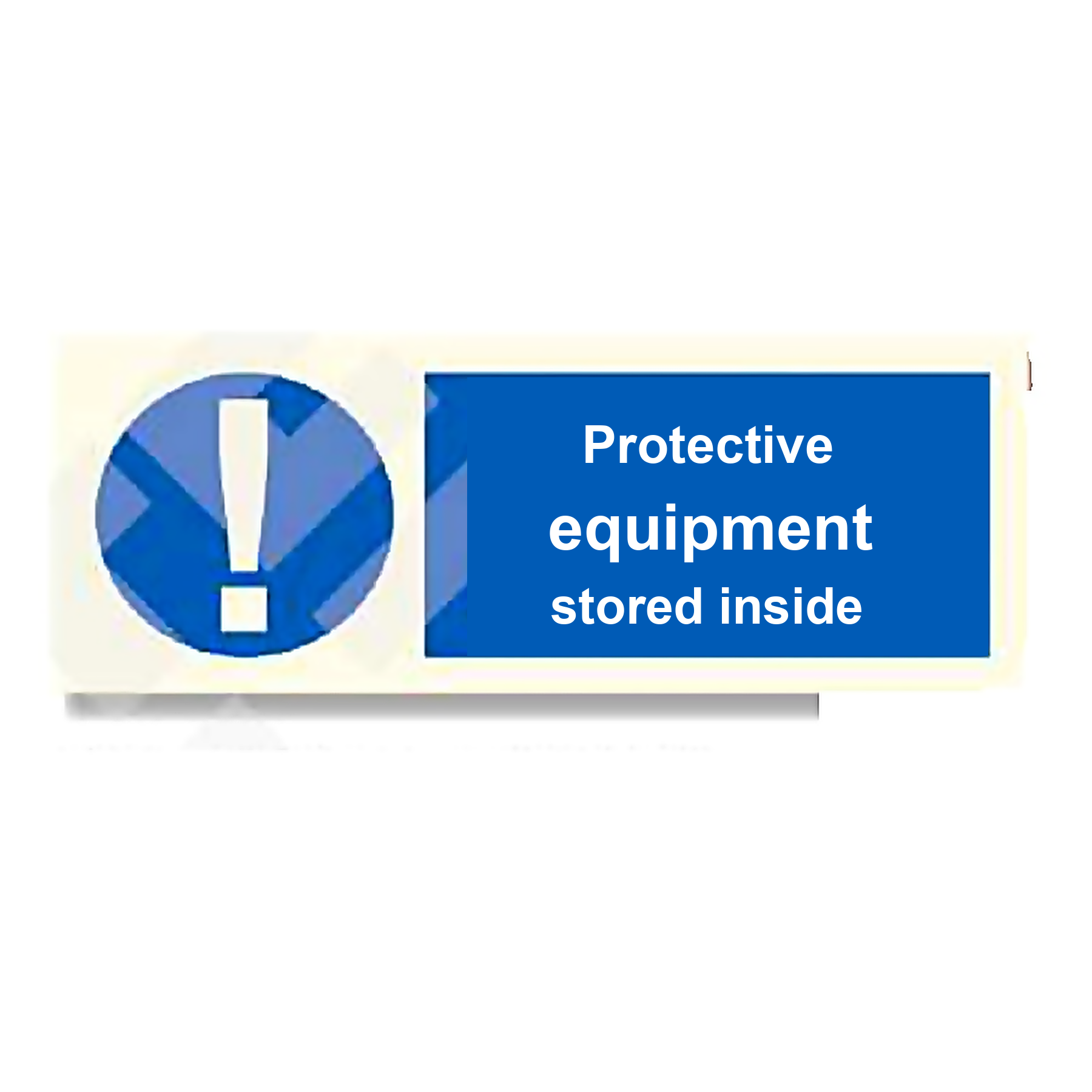 M64 — Protective equipment stored inside | Mandatory Sign | Seasonlite