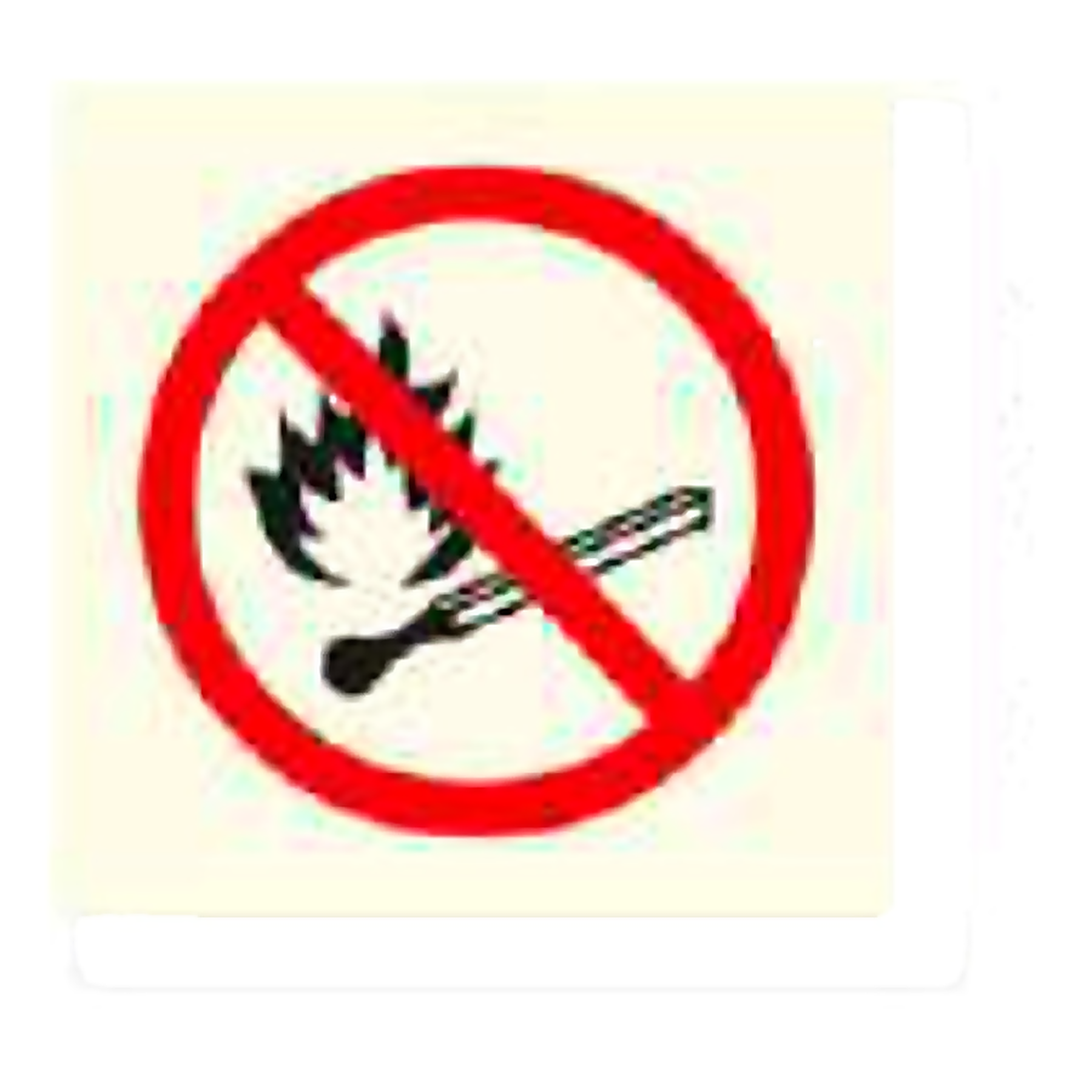 P02 — No open flame | Prohibition Sign | Seasonlite