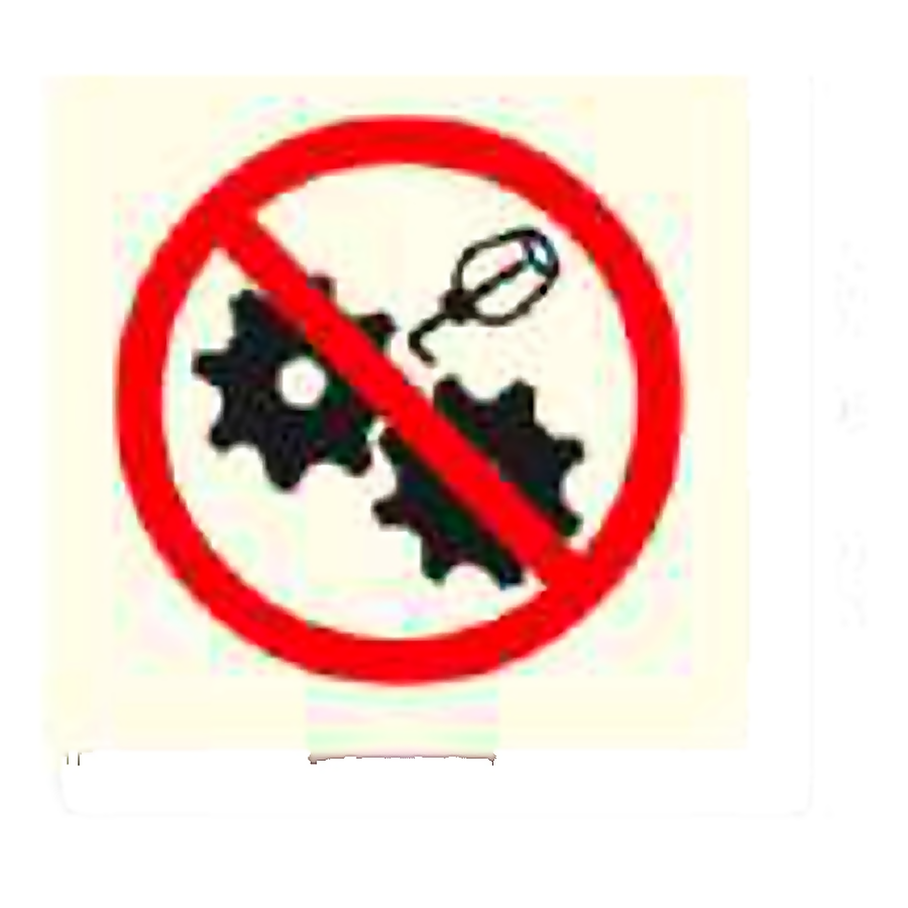 P08 — Do not oil / lubricate | Prohibition Sign | Seasonlite