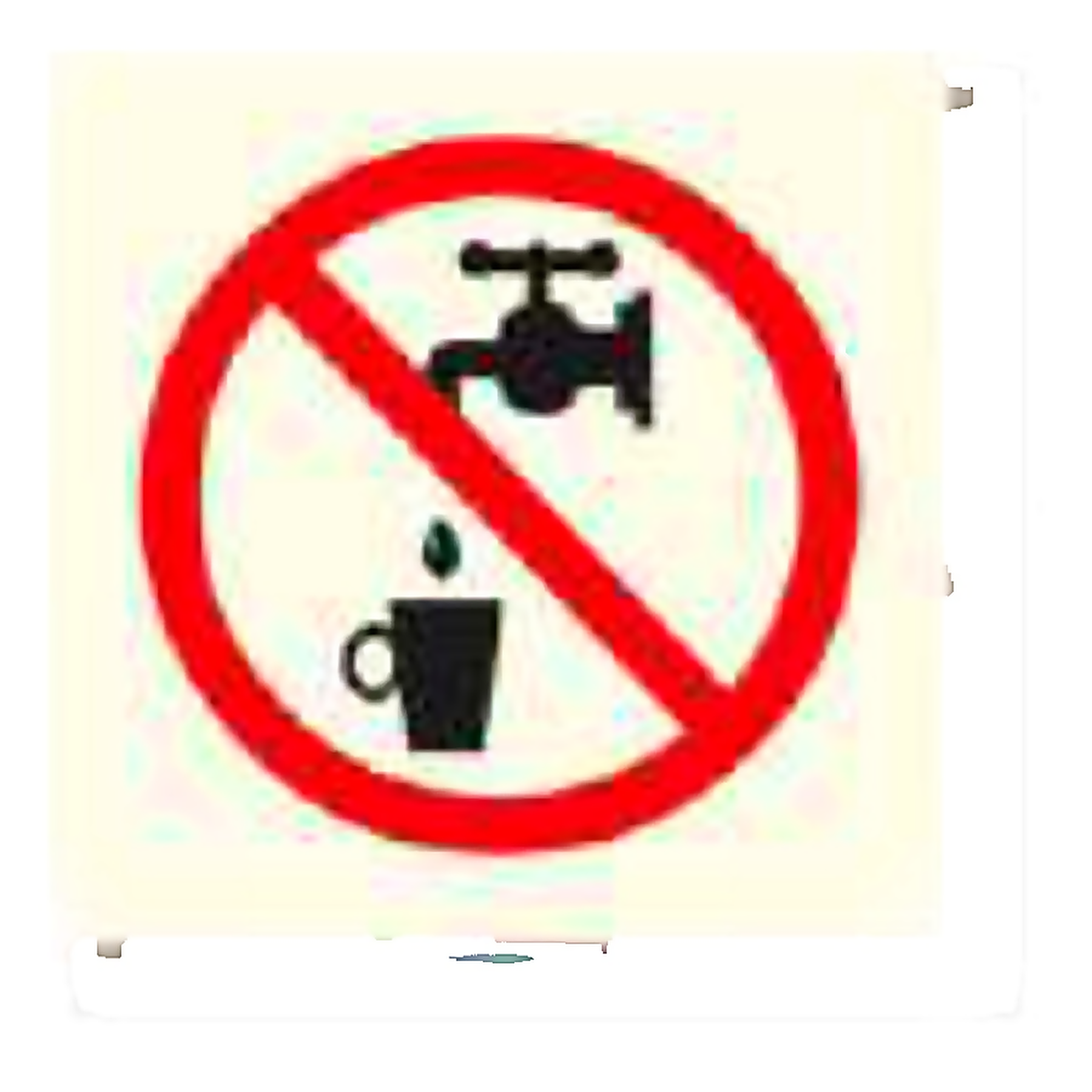 P10 — Do not drink this water | Prohibition Sign | Seasonlite