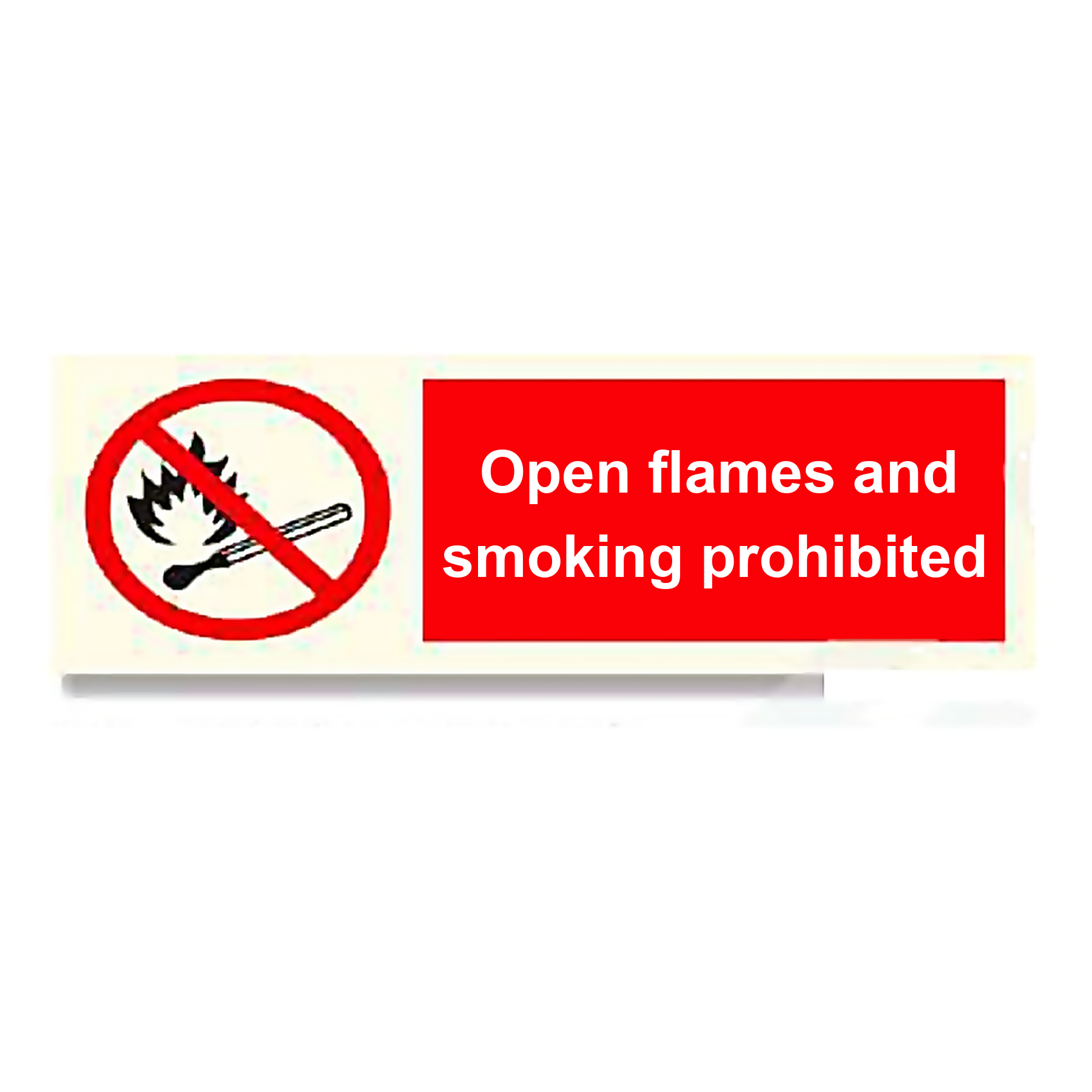 P20 — Open flames and smoking prohibited | Prohibition Sign | Seasonlite