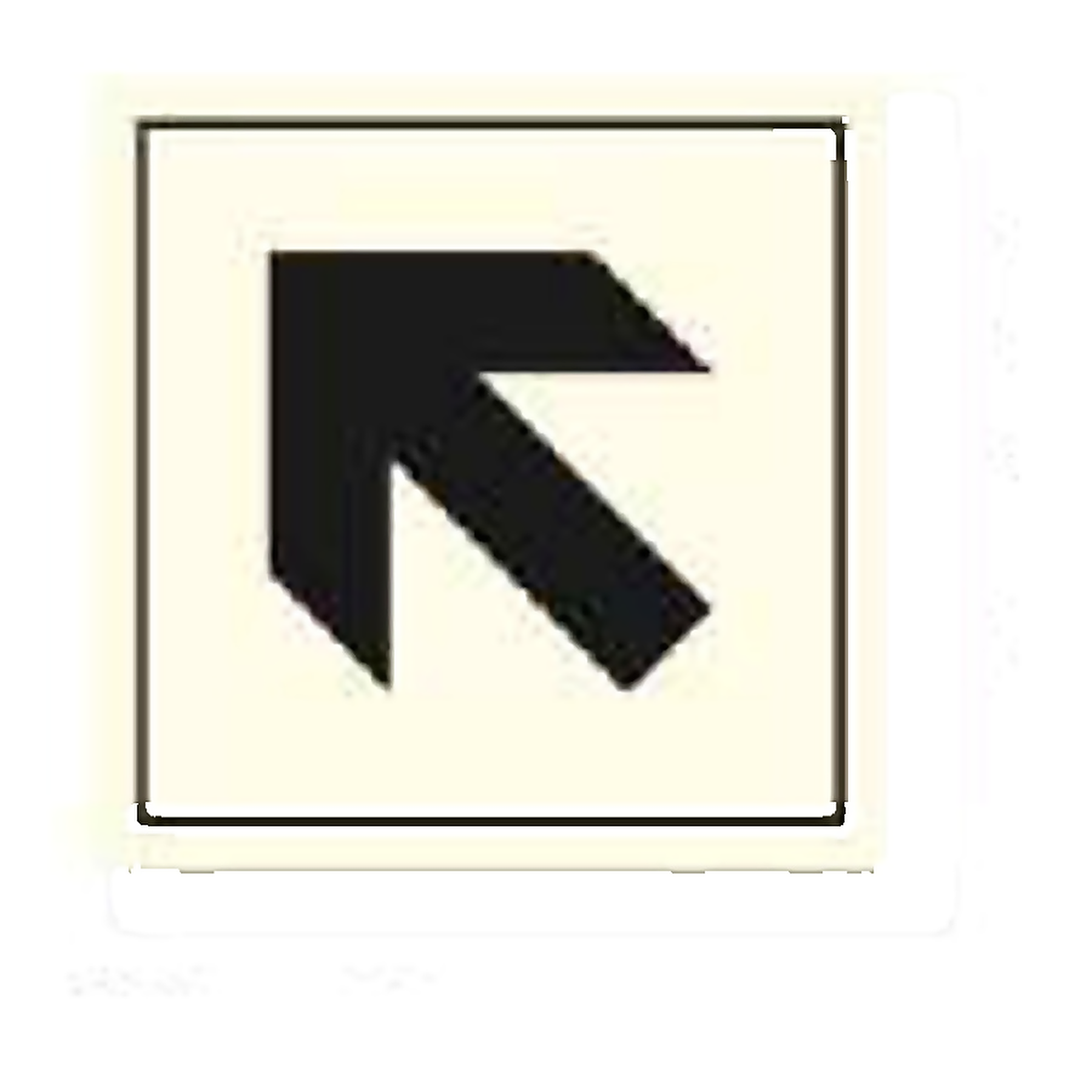 PVT42 — Direction arrow up-left | Passenger Vessel & Terminal Sign | Seasonlite