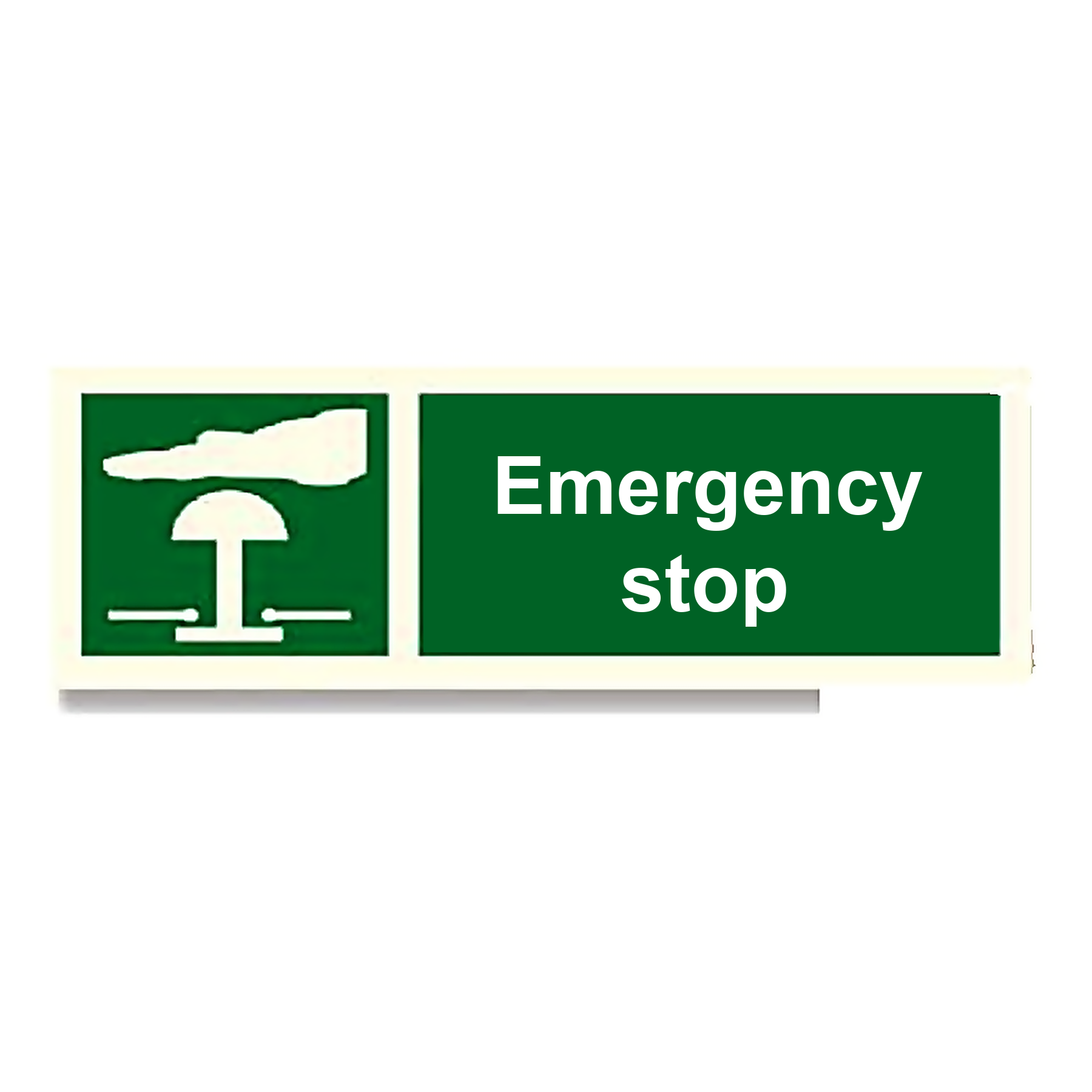 S19 — Emergency stop | Safety Sign | Seasonlite