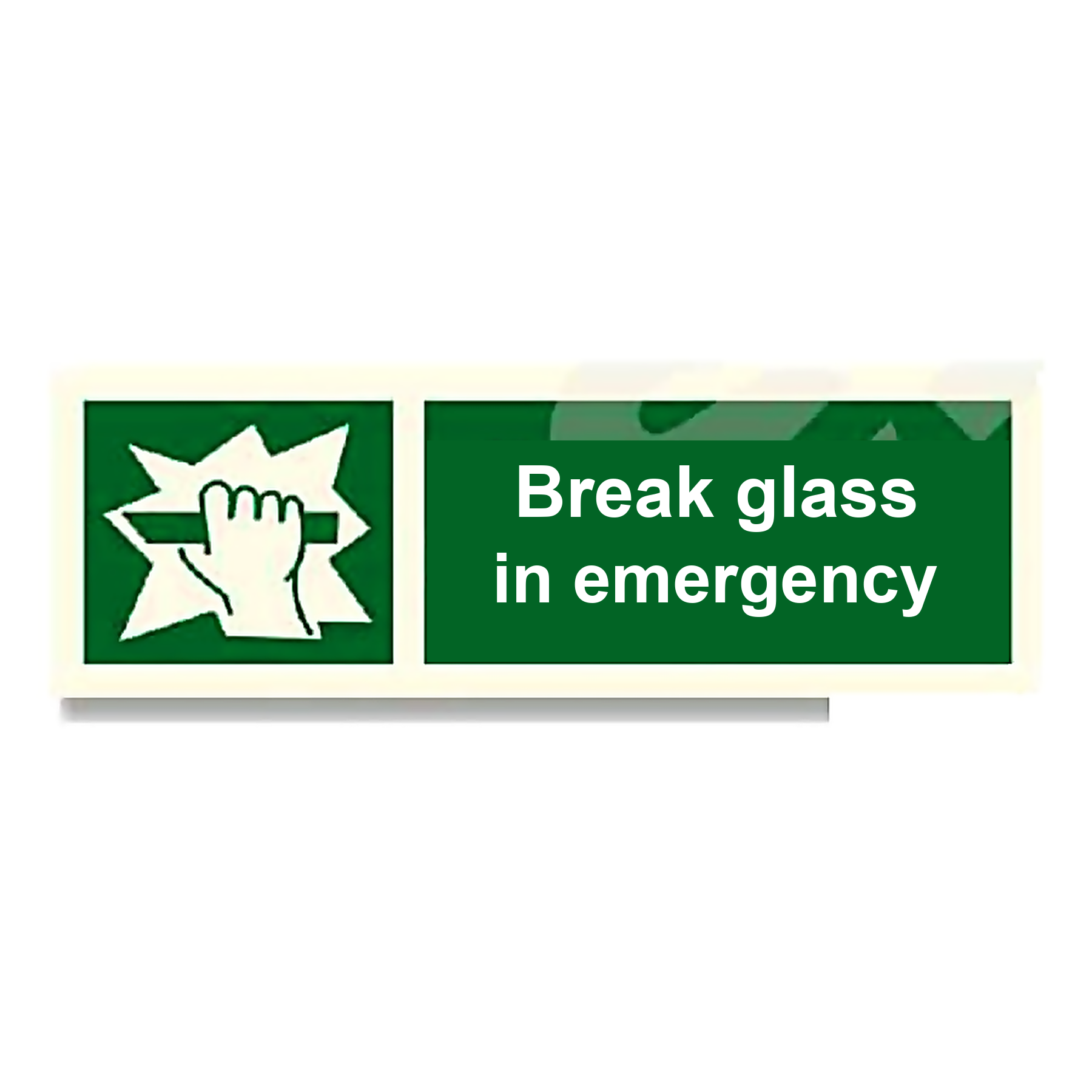 S23 — Break glass in emergency | Safety Sign | Seasonlite