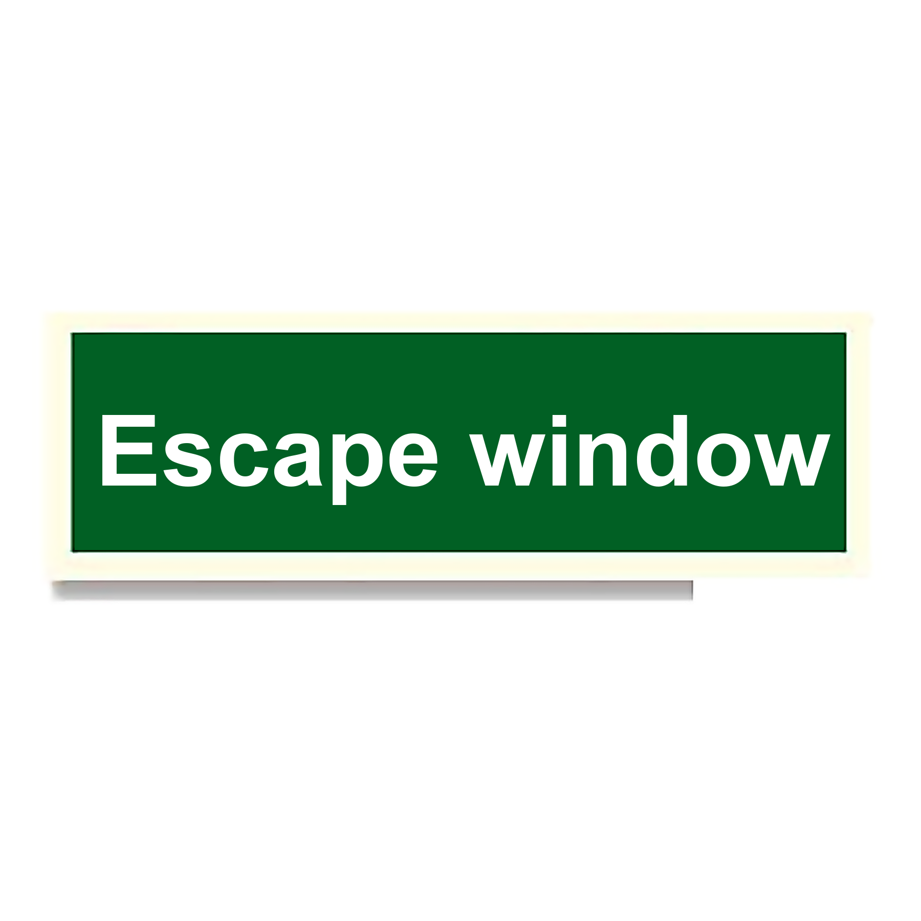 S27 — Escape window | Safety Sign | Seasonlite